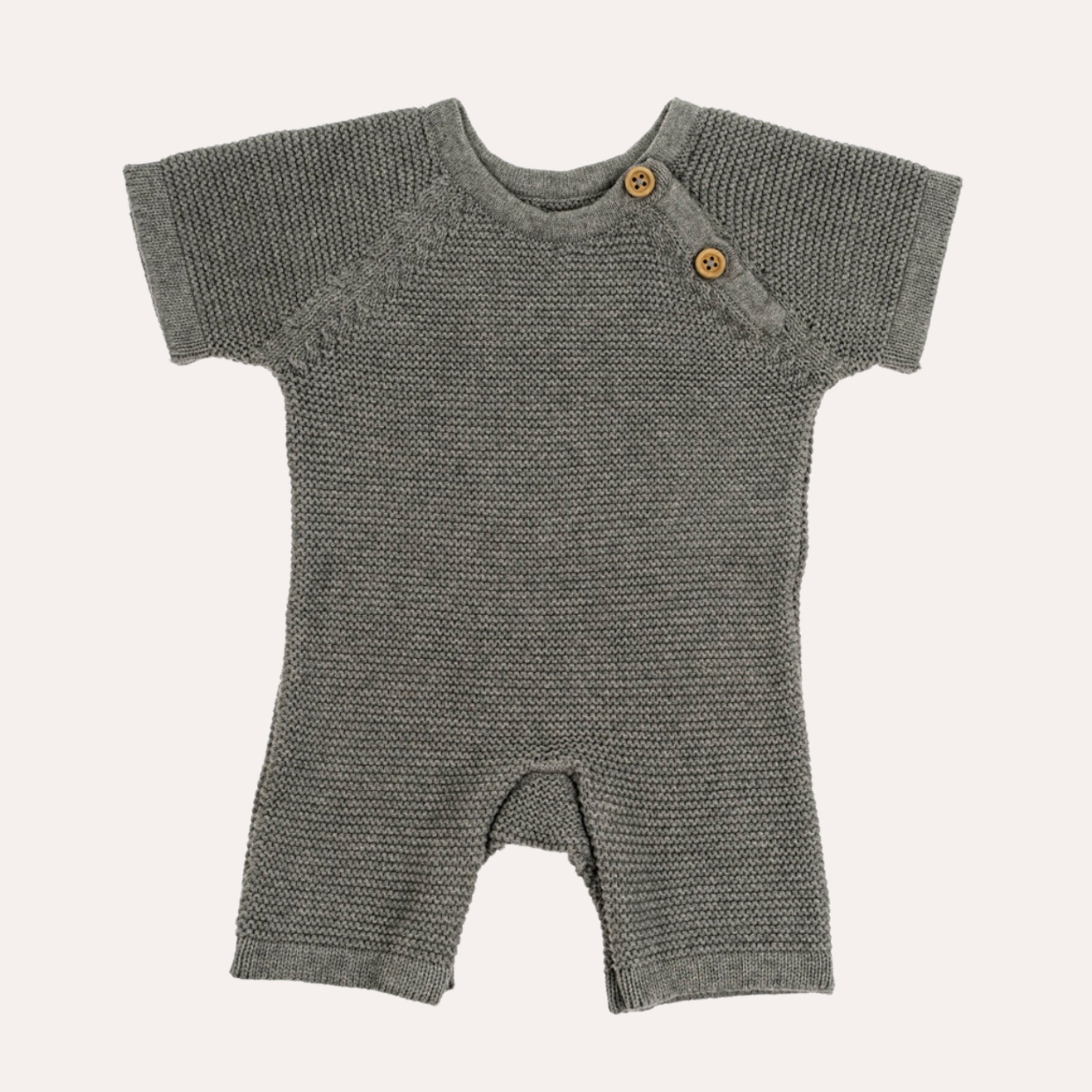 Combinaison en tricot Ellis 6-12 mois grise | Coton doux | Bébé | Indaba
