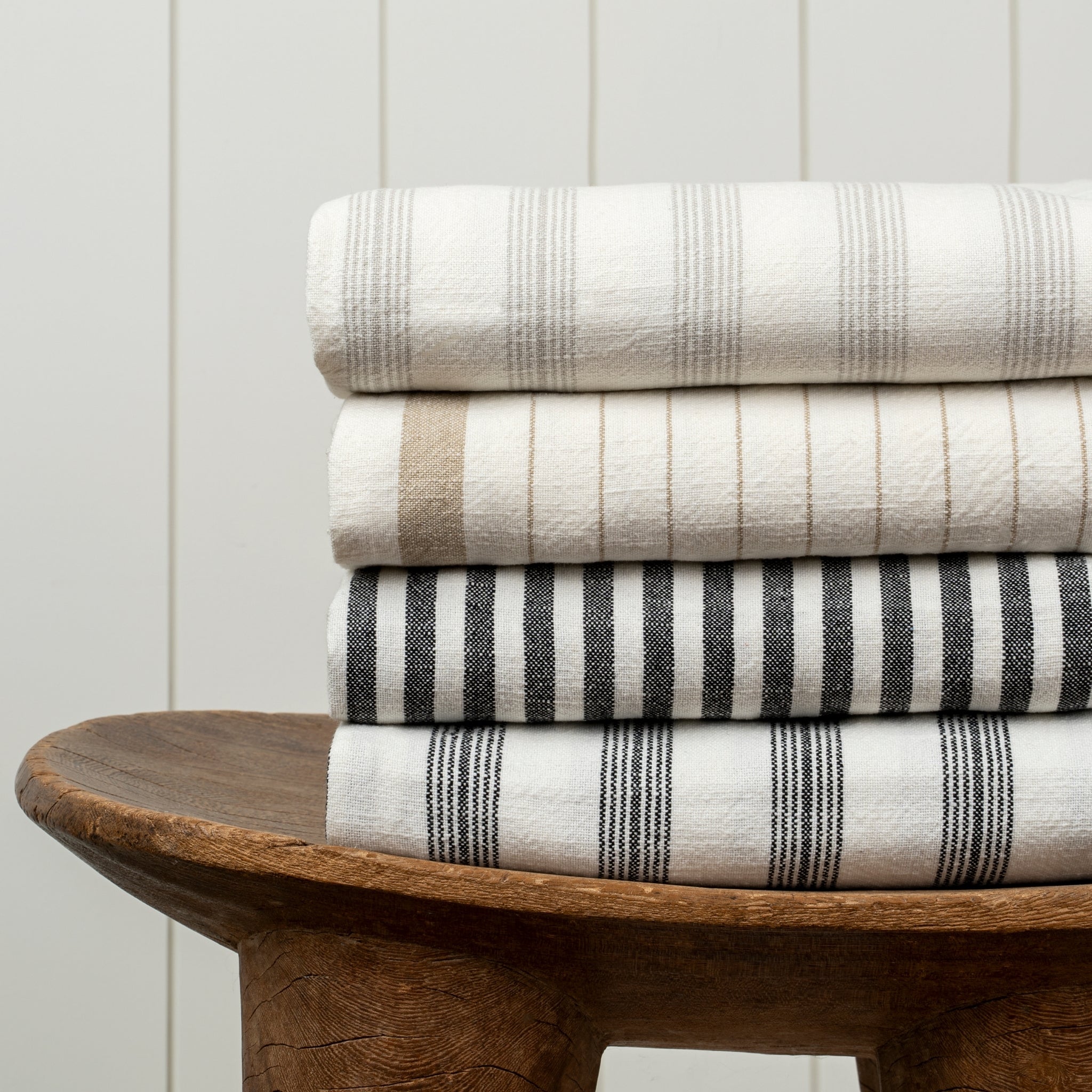 Serviette de Bain Hammam à Rayures Pinstripe | Coton | Sable Chaud