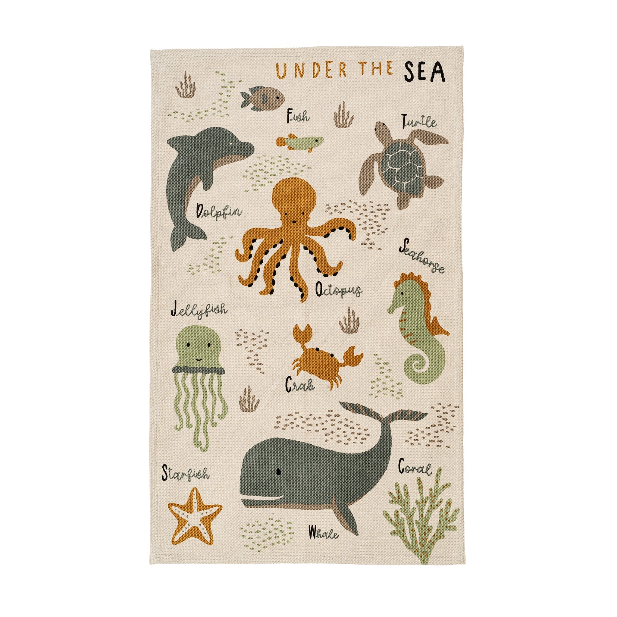 Tapis Sous la Mer 76x122 cm | Ambiance Océanique Façonnée à la Main