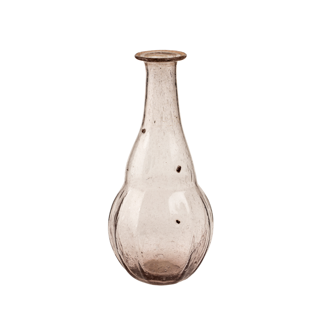 Vase Bouteille en Verre Recyclé | Petit Format | Mauve pâle