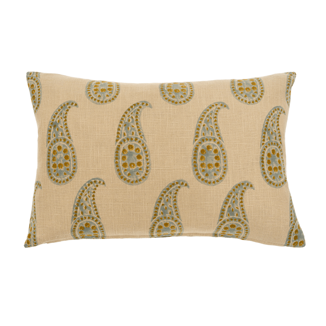 Coussin Shimla à motifs bloc 40 x 60 cm | Fait à la main | Coton biologique