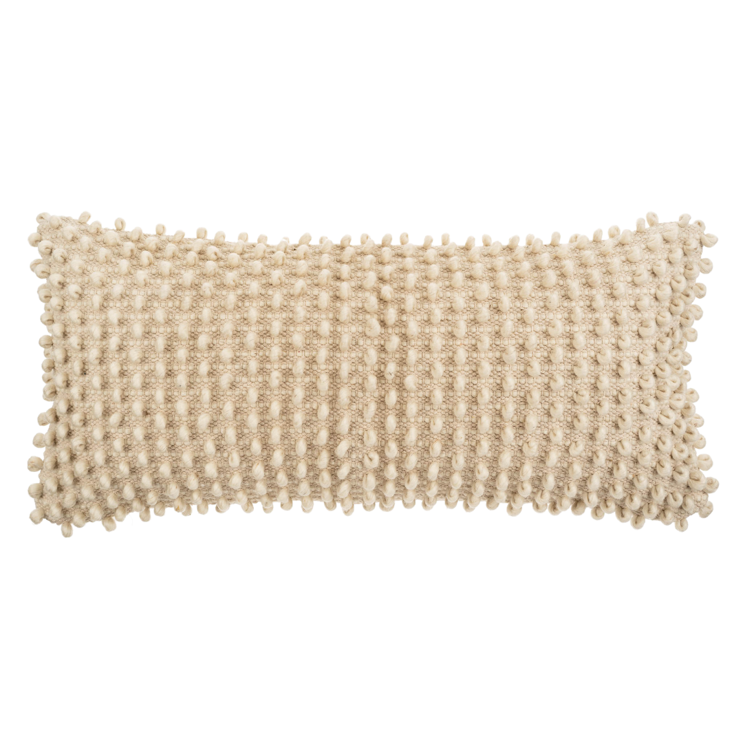 Coussin en laine tissée à la main | 35 x 79 cm | Crème