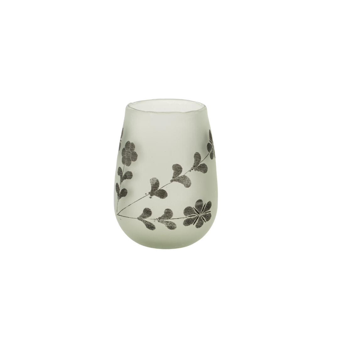 Vase Rosalie | Petit format | Verre soufflé à la main avec gravures botaniques fines