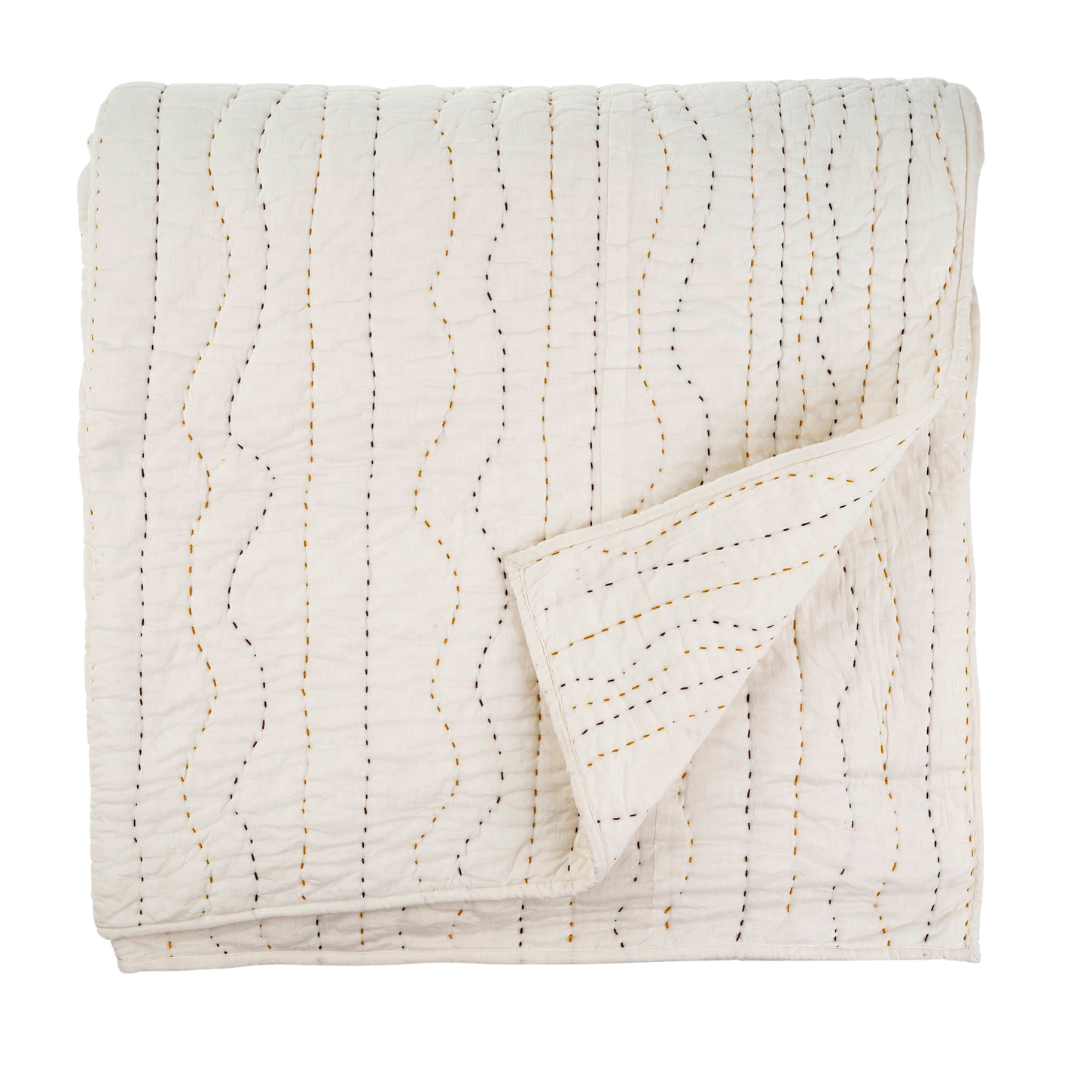 Courtepointe Cloud Kantha | Terre