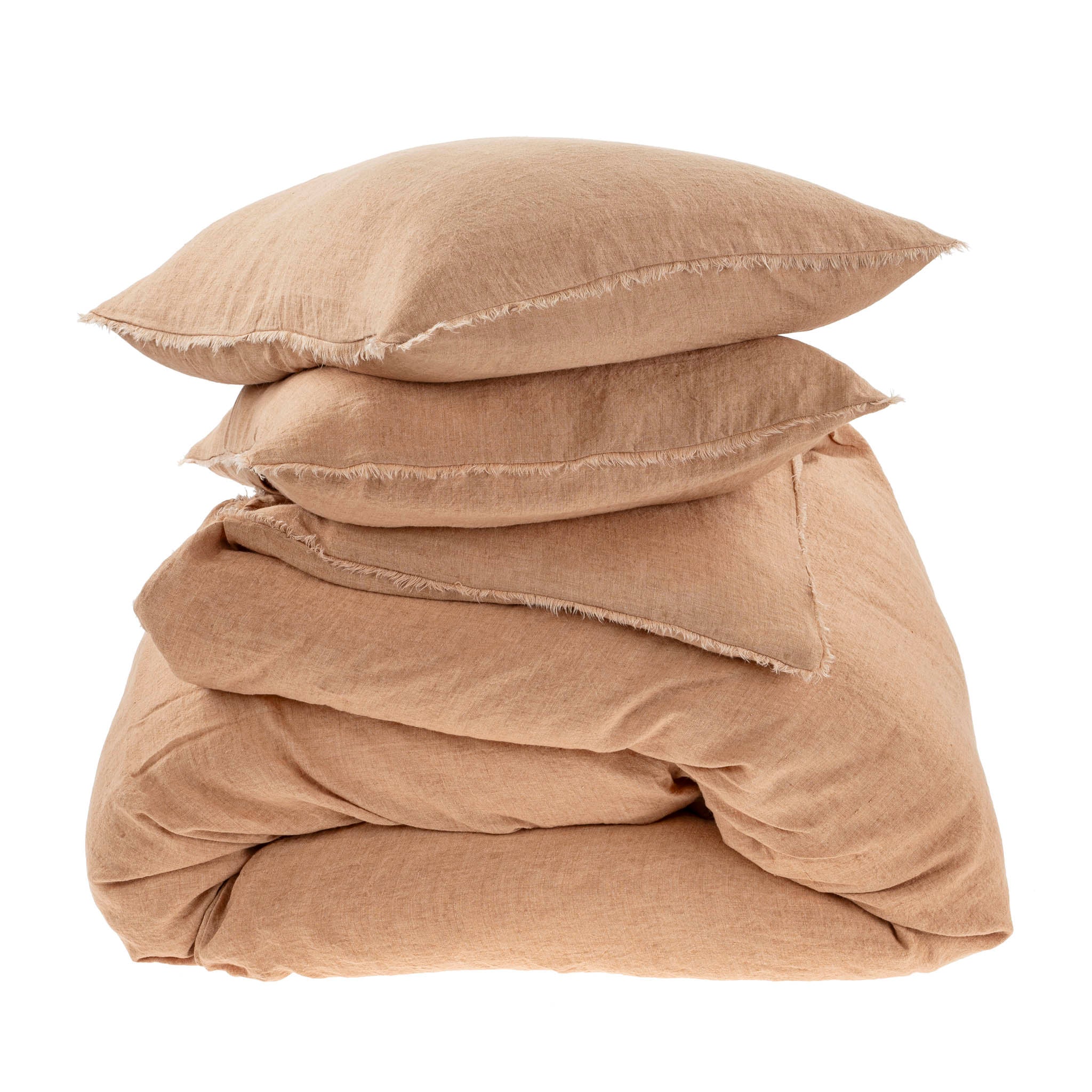 Ensemble de Housse de Couette Lina en Lin | King | Terracotta