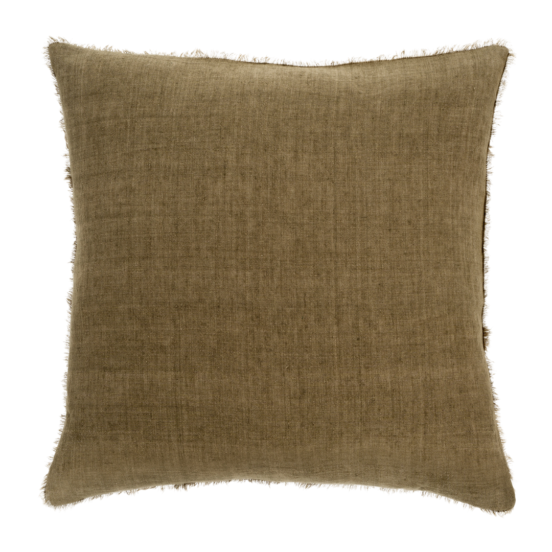 Coussin Lina en Lin | 61x61 cm | Fennel | Fait à la main