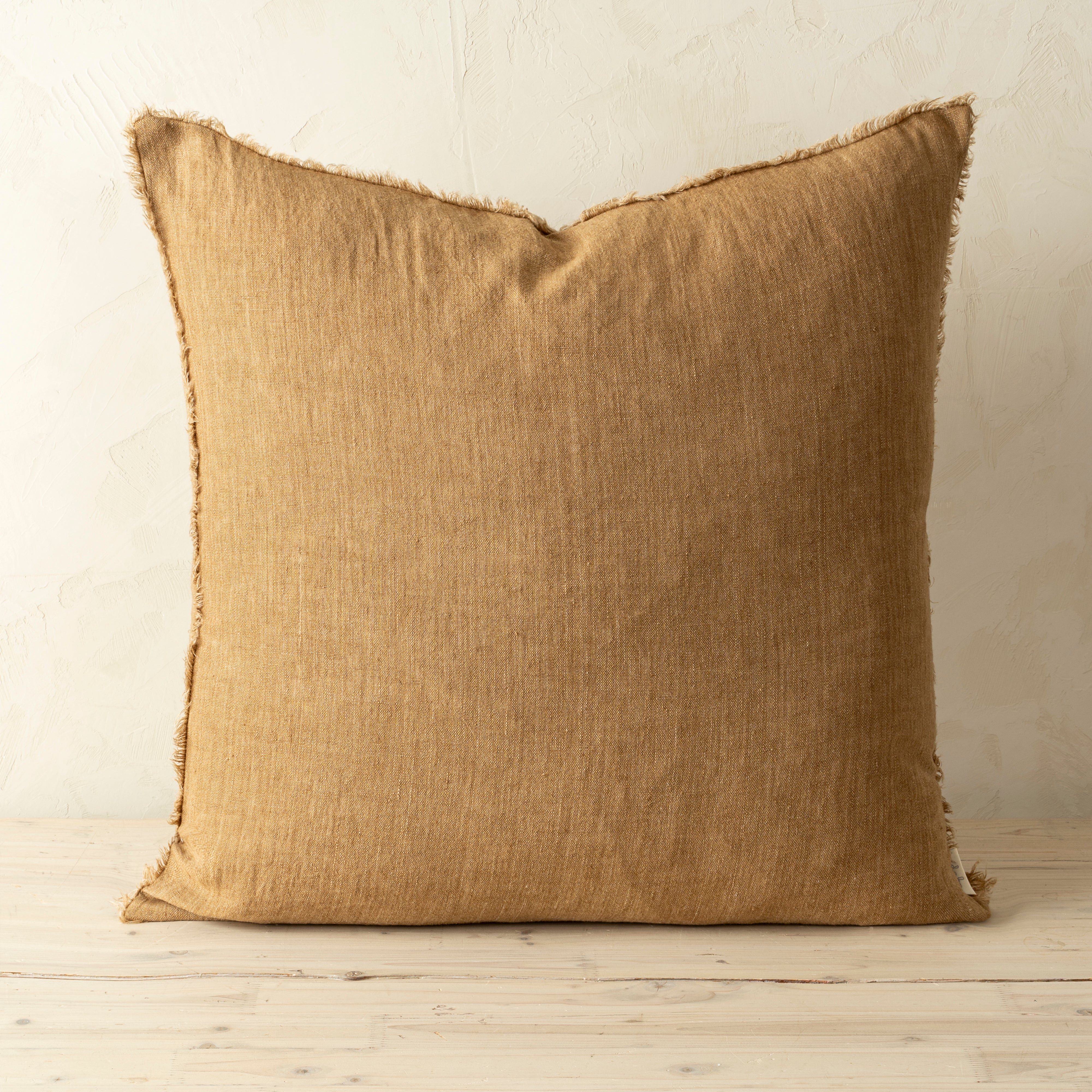 Coussin en Lin Lina | 60x60 cm | Brun Miel