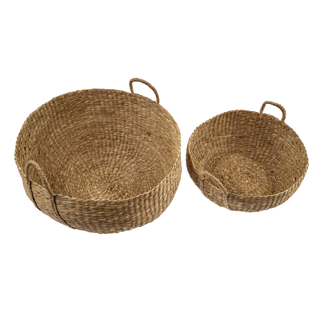 Paniers Banyan | Ensemble de 2 | Tissés à la main en Herbiers Marins Naturels