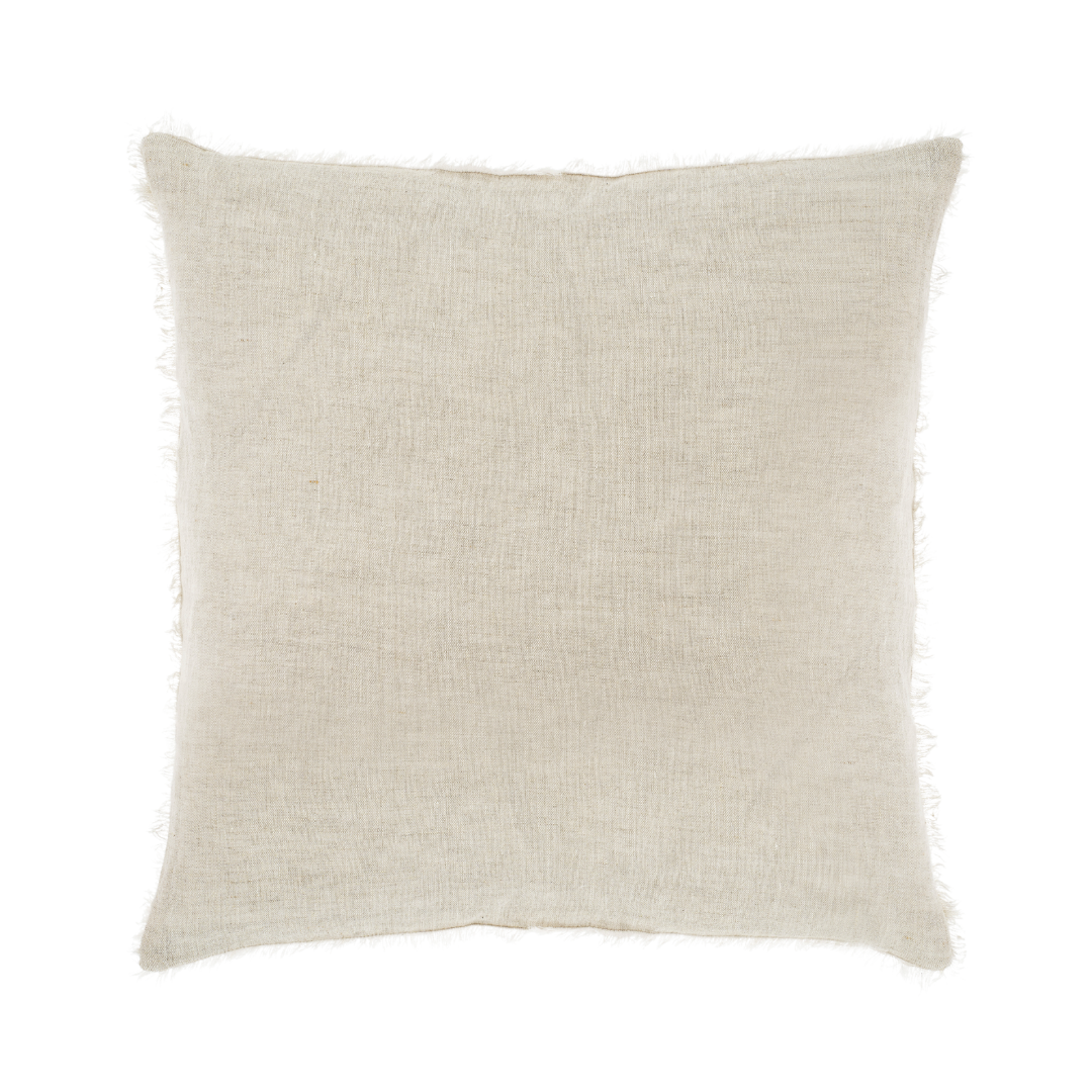 Coussin Lina en lin belge | 51 x 51 cm | Chambray