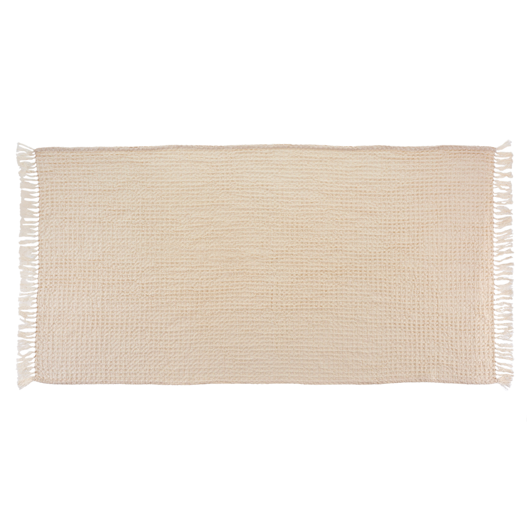 Serviette de Bain Gaufrée Naturelle | Coton Absorbant de Qualité