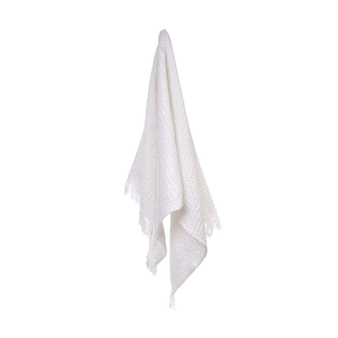 Serviette de bain gaufrée | Blanche | Coton doux et absorbant