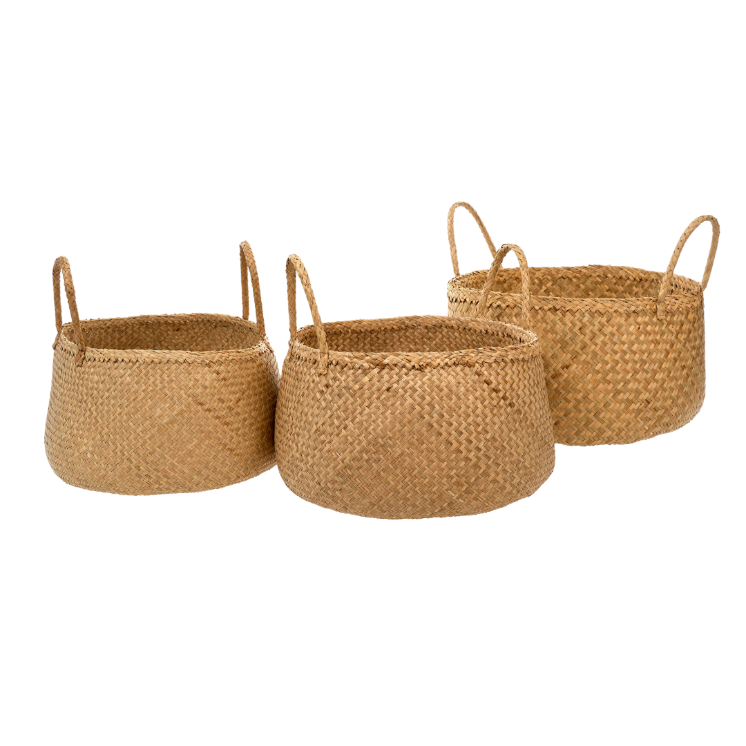 Paniers en Jonc de Mer Sable | Ensemble de 3