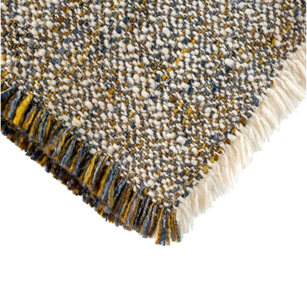 Jeté Owen en Coton Tissé Texturé | Vert Mousse