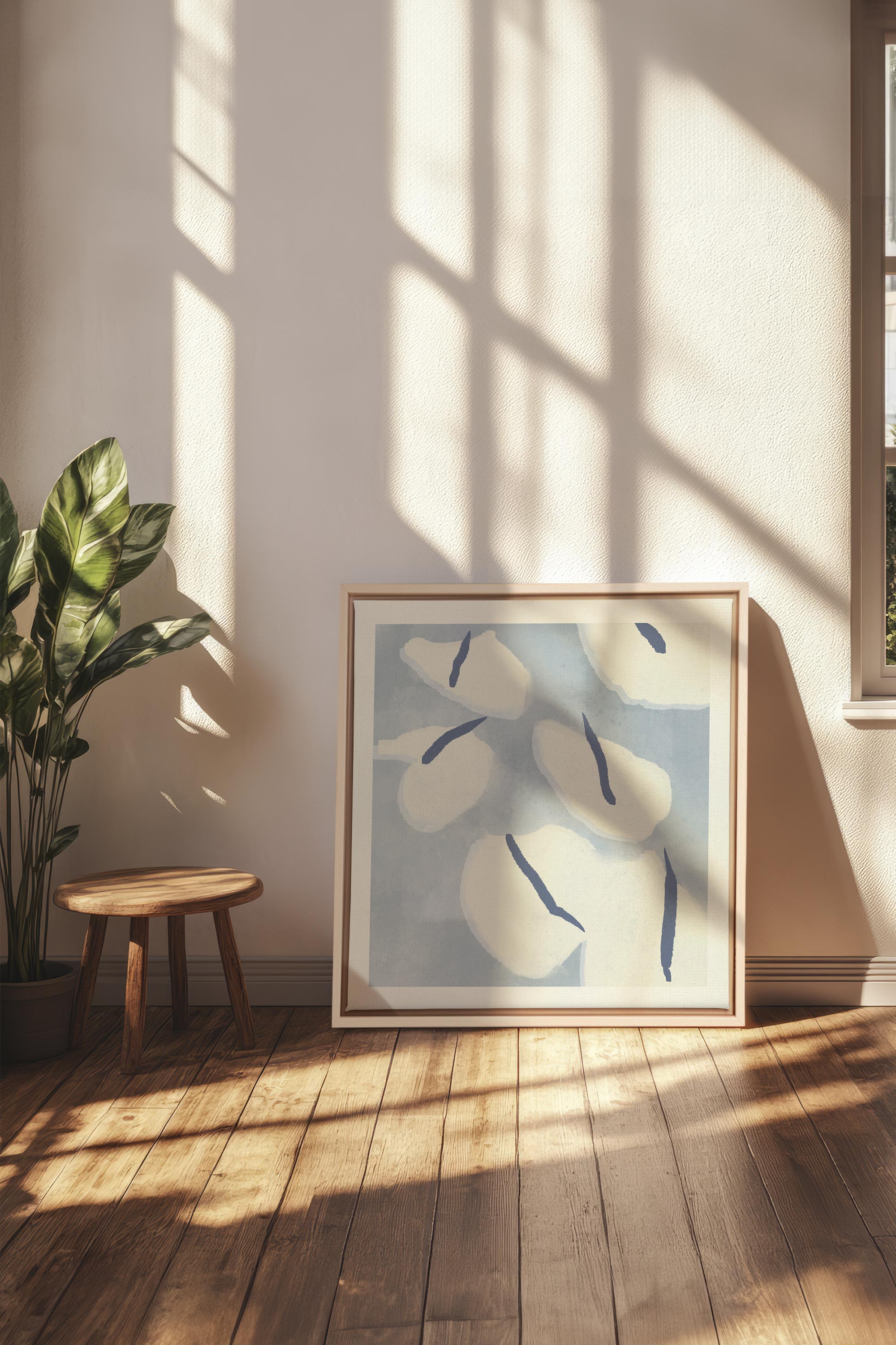 COTON MARINE, Oeuvre sur toile étirée