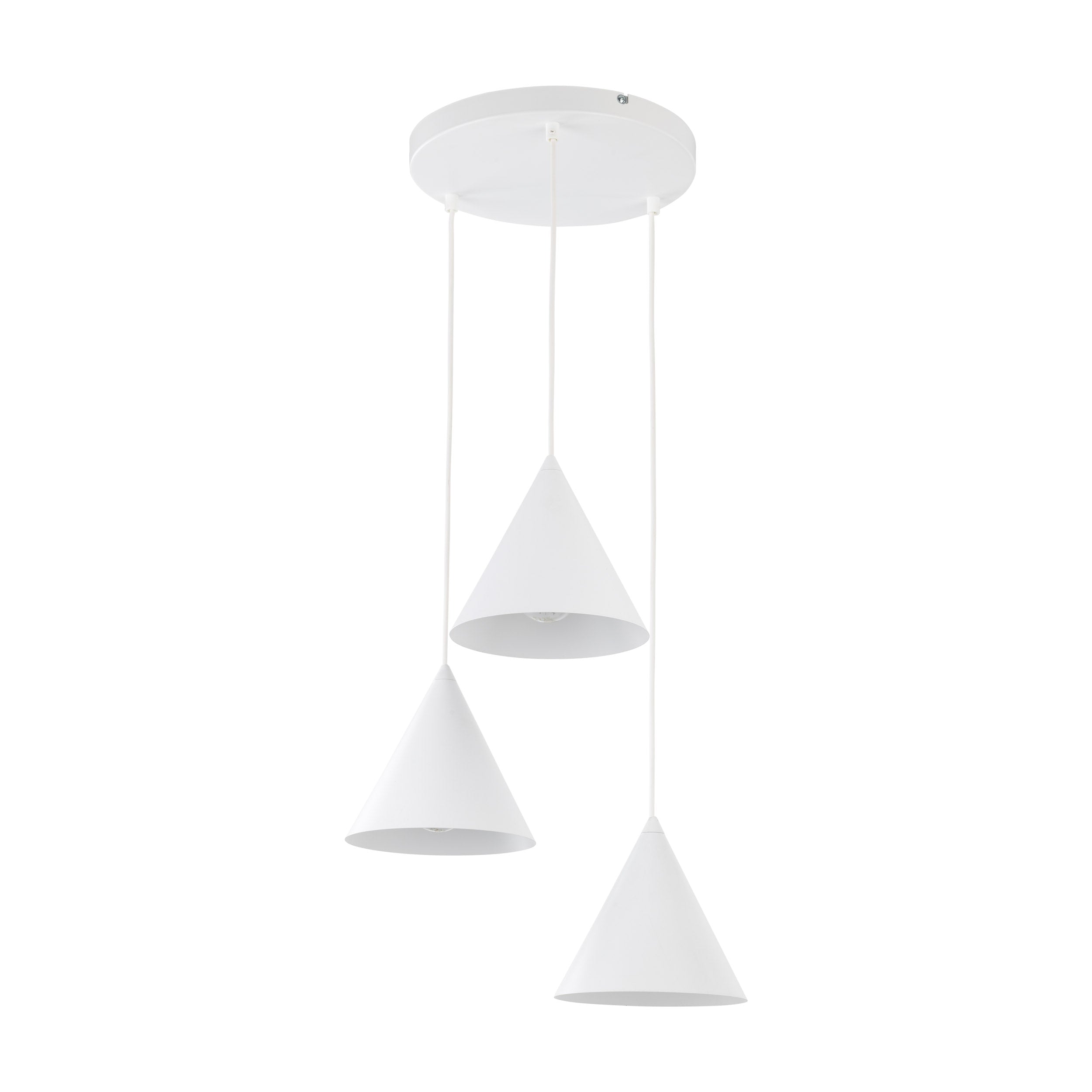 Lampe Suspendue CONO Moderne Minimaliste 3 Lumières | Suspension Conique en Métal Noir