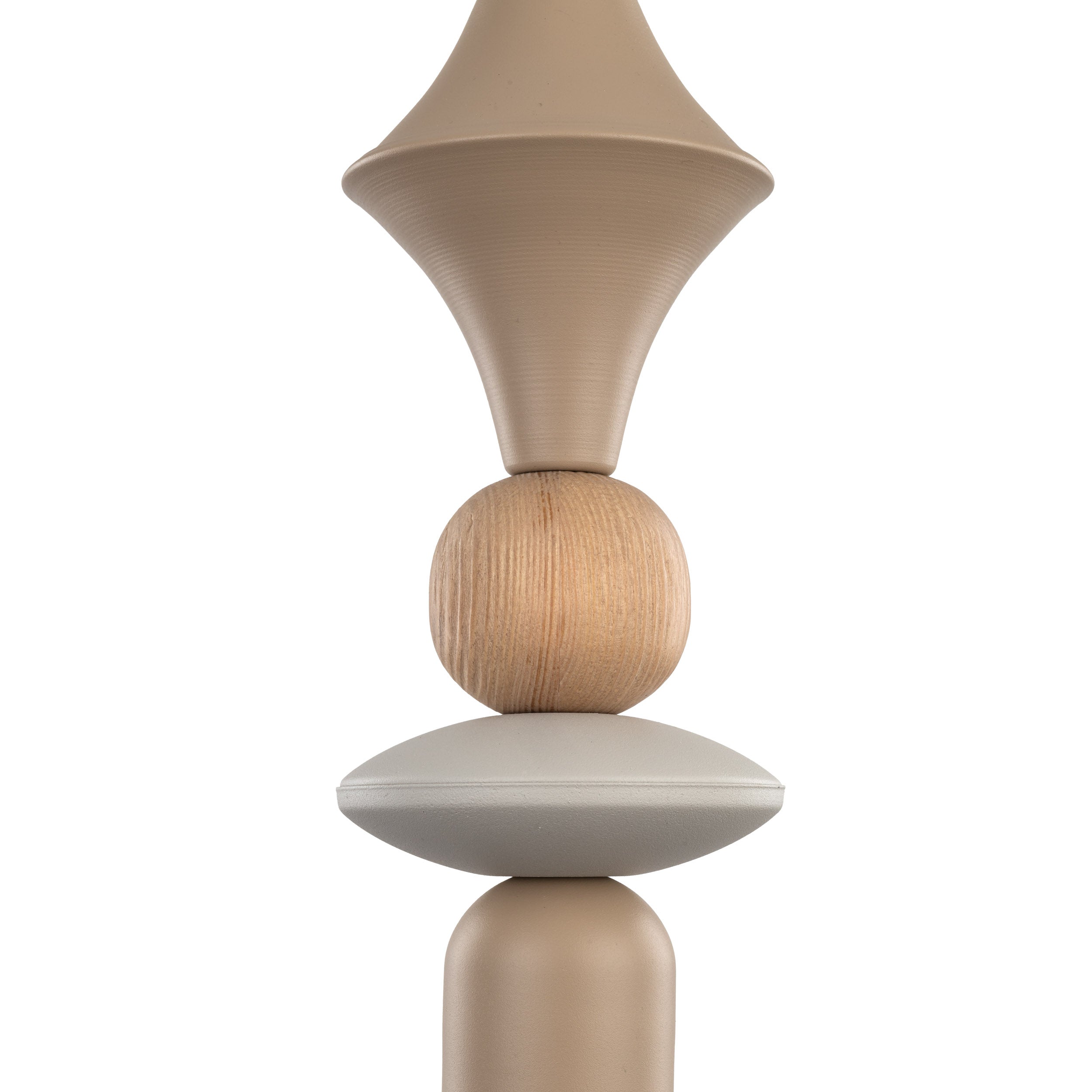 Lampe Suspendue Scandinave TOWER Beige | Suspension Moderne en Bois