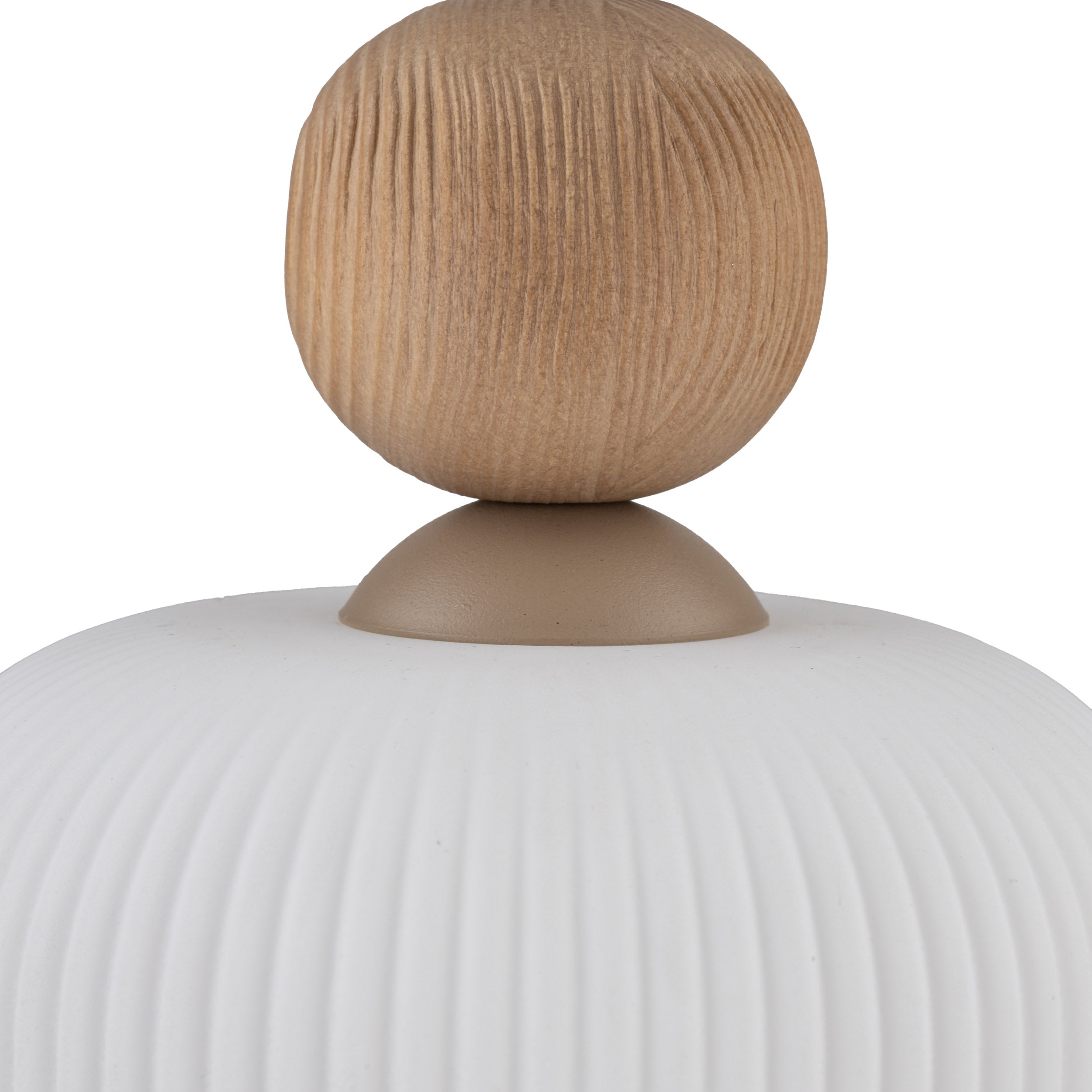 Lampe à Suspension Scandinave Ballo | Verre Soufflé à la Main et Bois Naturel
