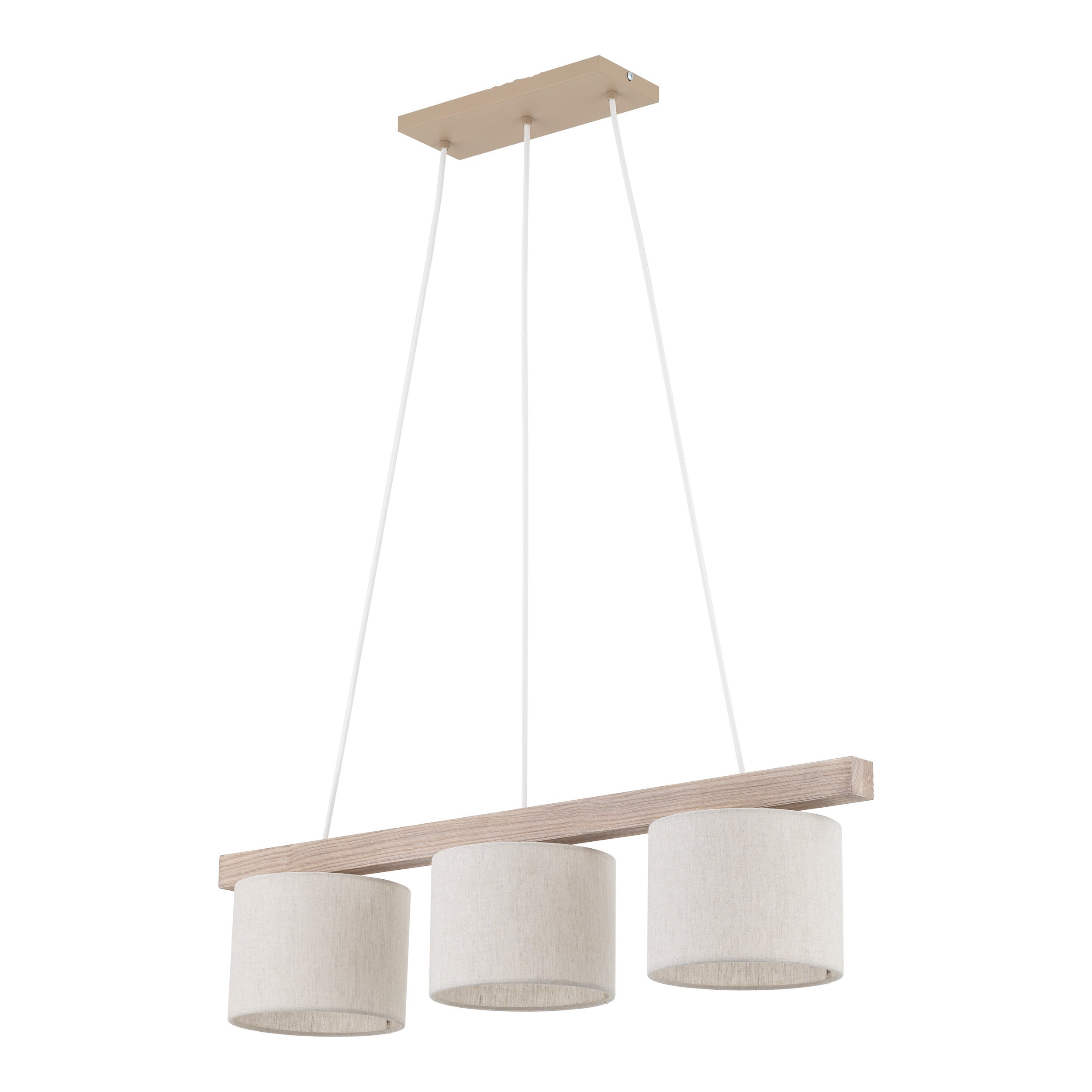 Suspension VARO | Style scandinave minimaliste | Bois massif et lin naturel | LumoCraft