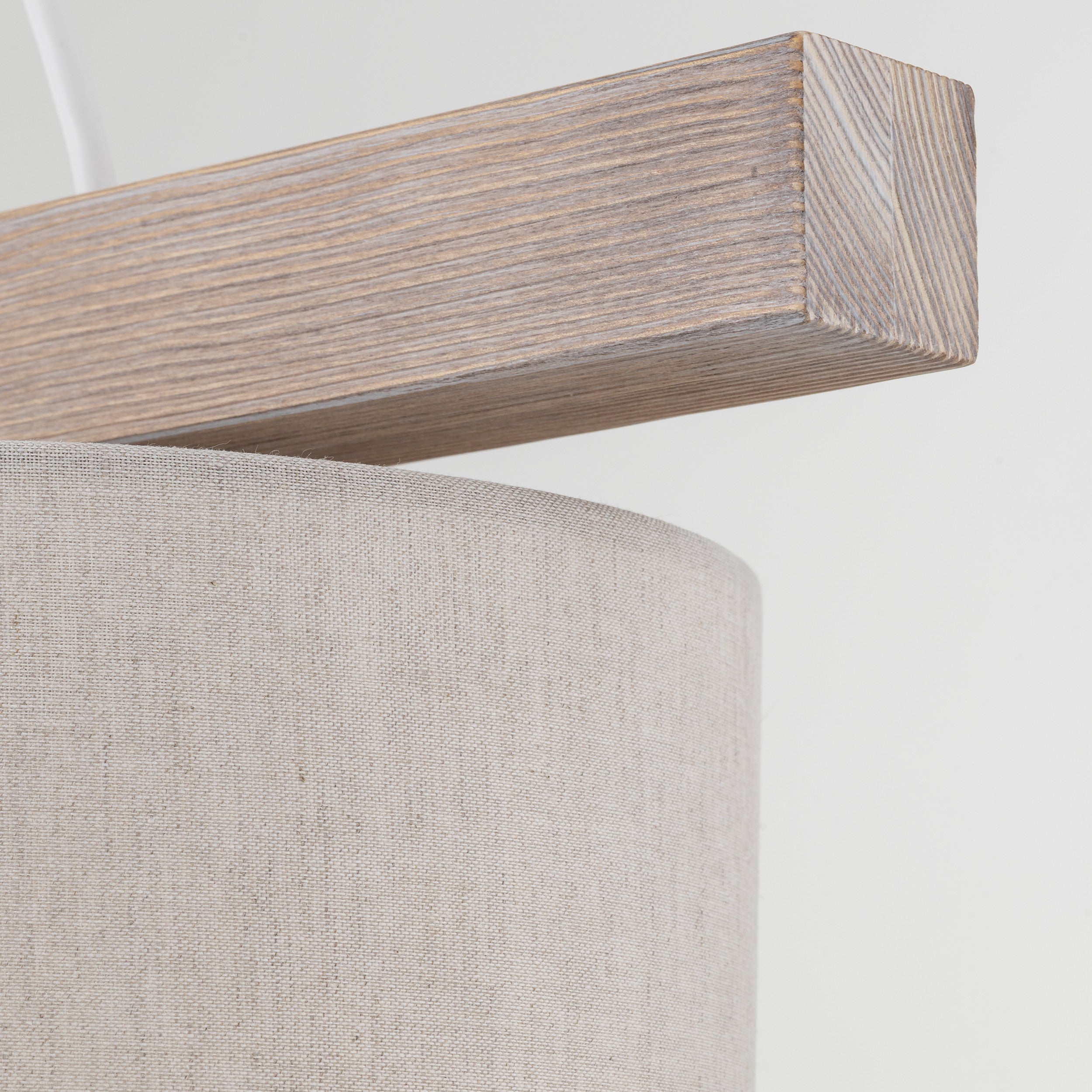 Suspension VARO | Style scandinave minimaliste | Bois massif et lin naturel | LumoCraft