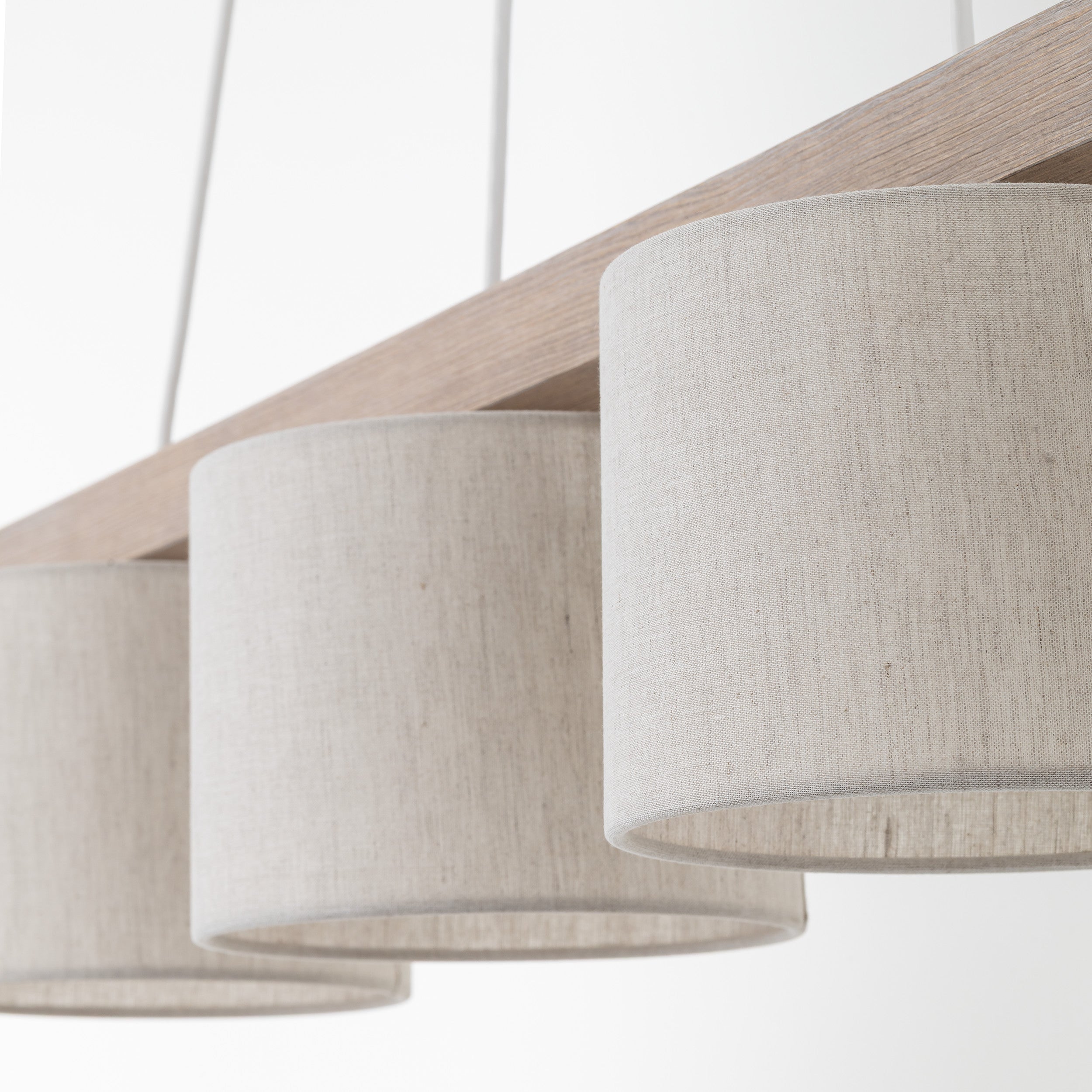Suspension VARO | Style scandinave minimaliste | Bois massif et lin naturel | LumoCraft