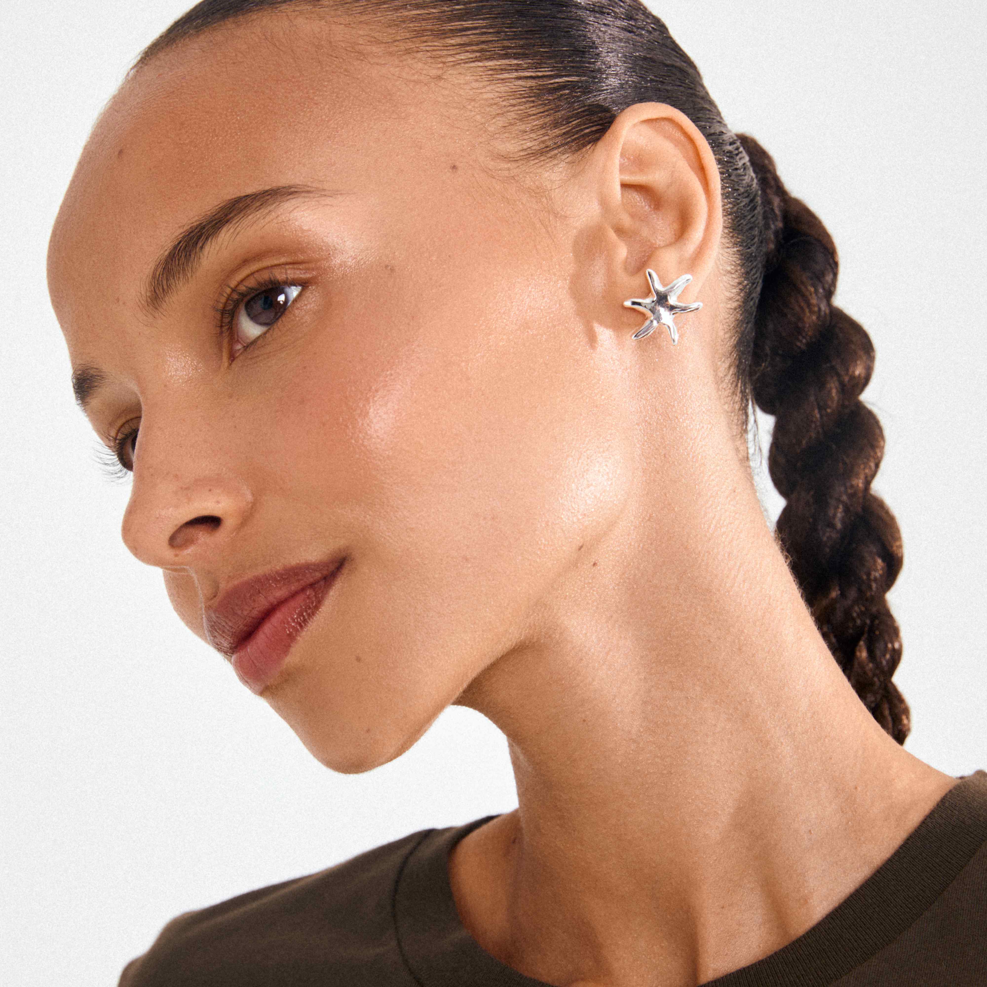 PRISM recycled chunky starfish earrings