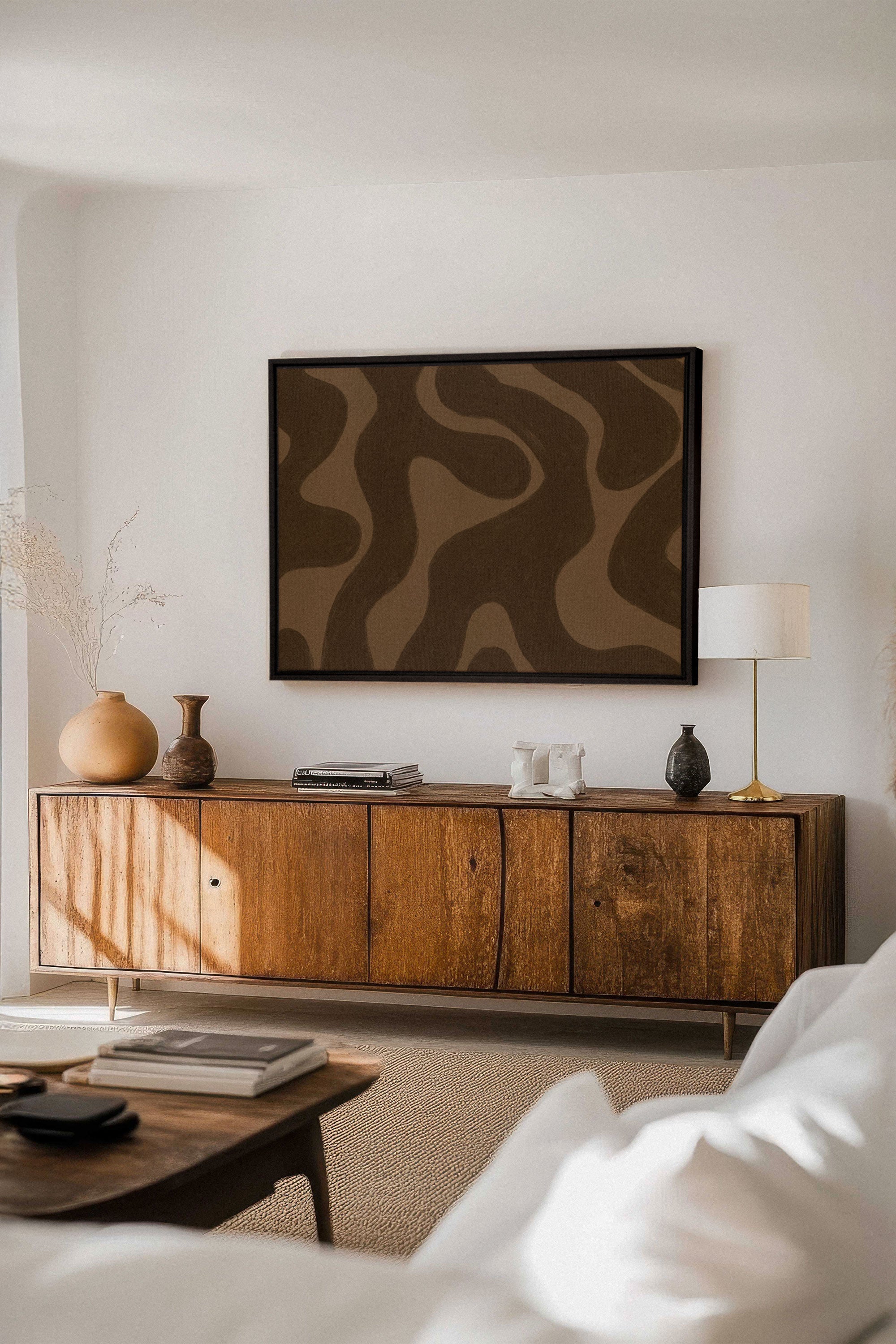 MINERAL FLOW, Oeuvre sur toile étirée