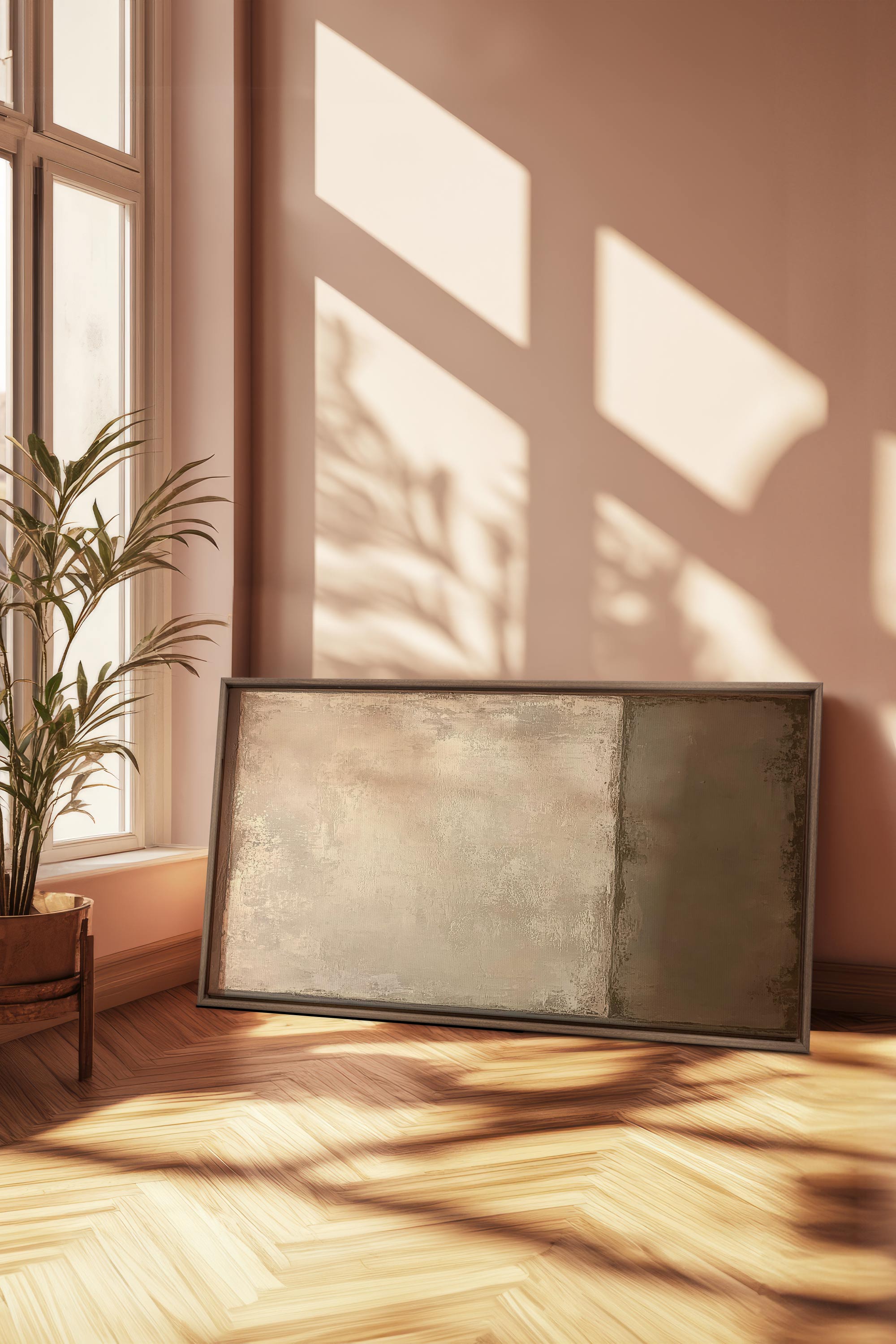 VOILE DE TERRE, Oeuvre sur toile étirée