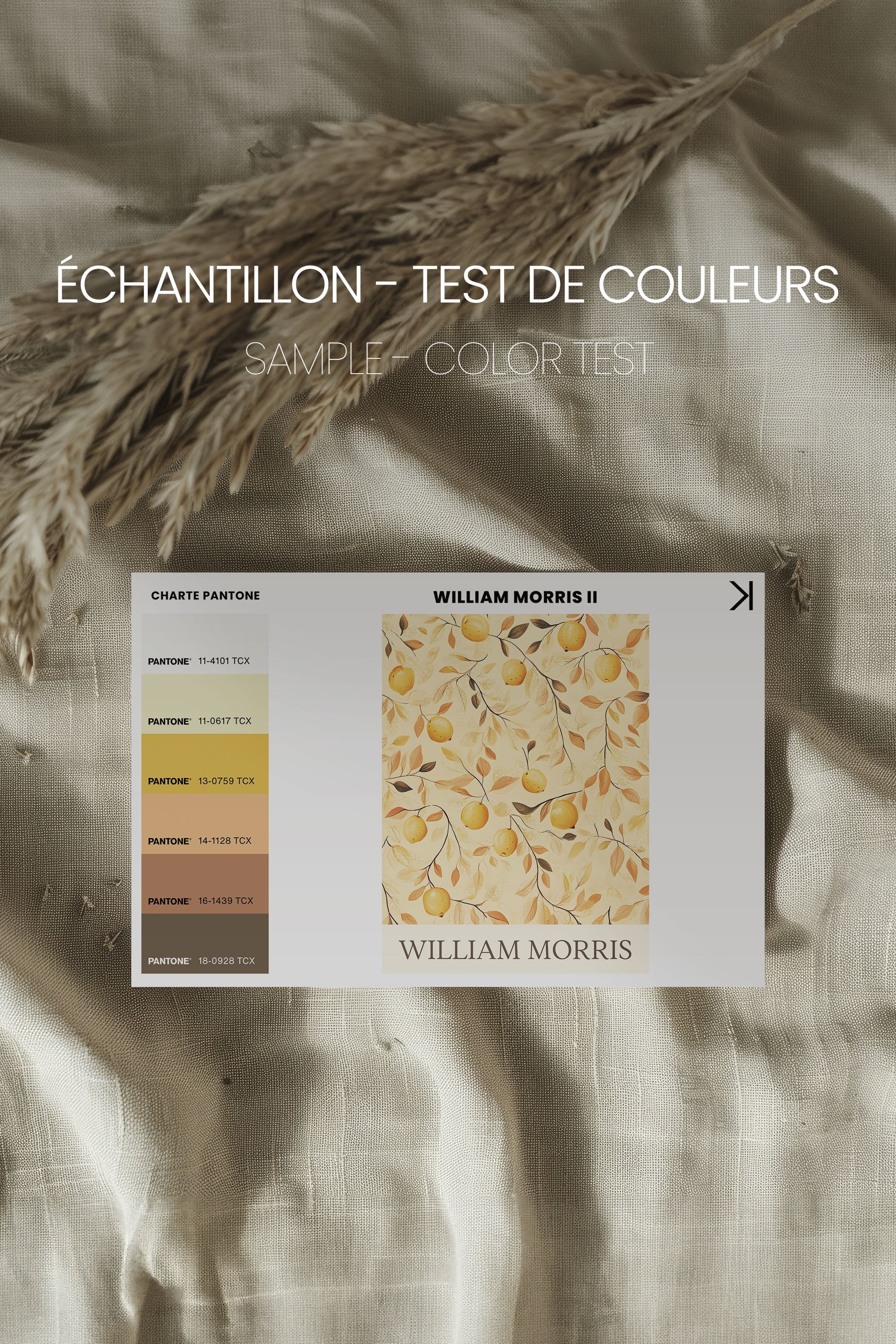 WILLIAM MORRIS II, Oeuvre sur toile étirée