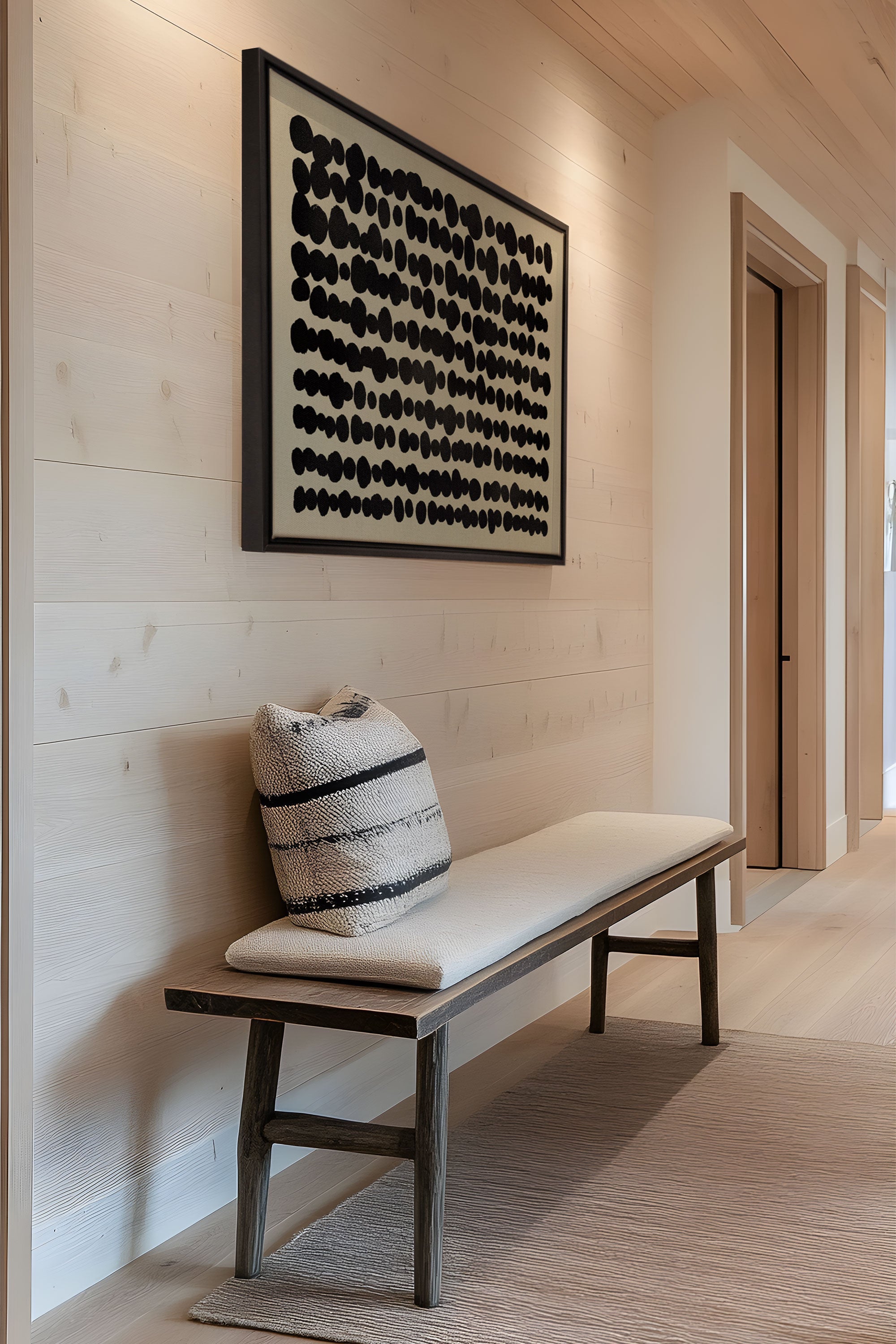 SHADOW SCRIPT, Oeuvre sur toile étirée