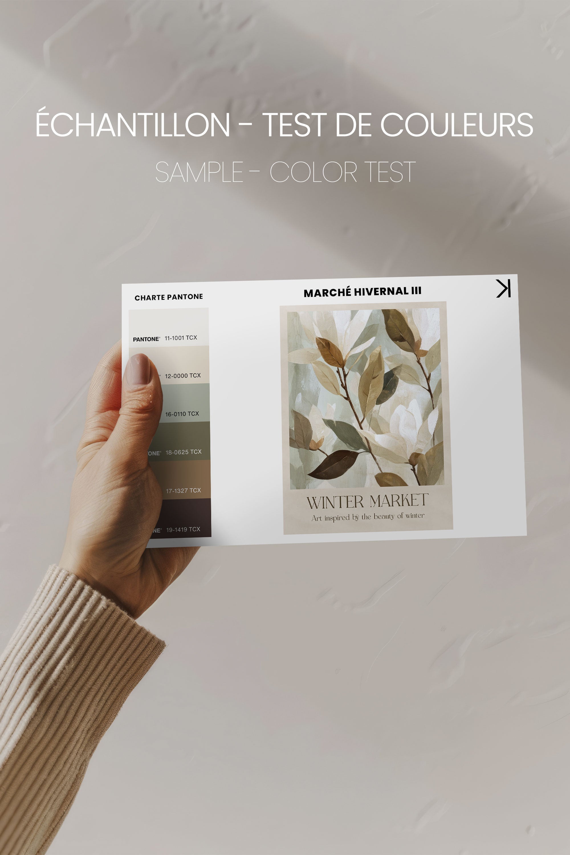 MARCHÉ HIVERNAL III, Oeuvre sur toile étirée