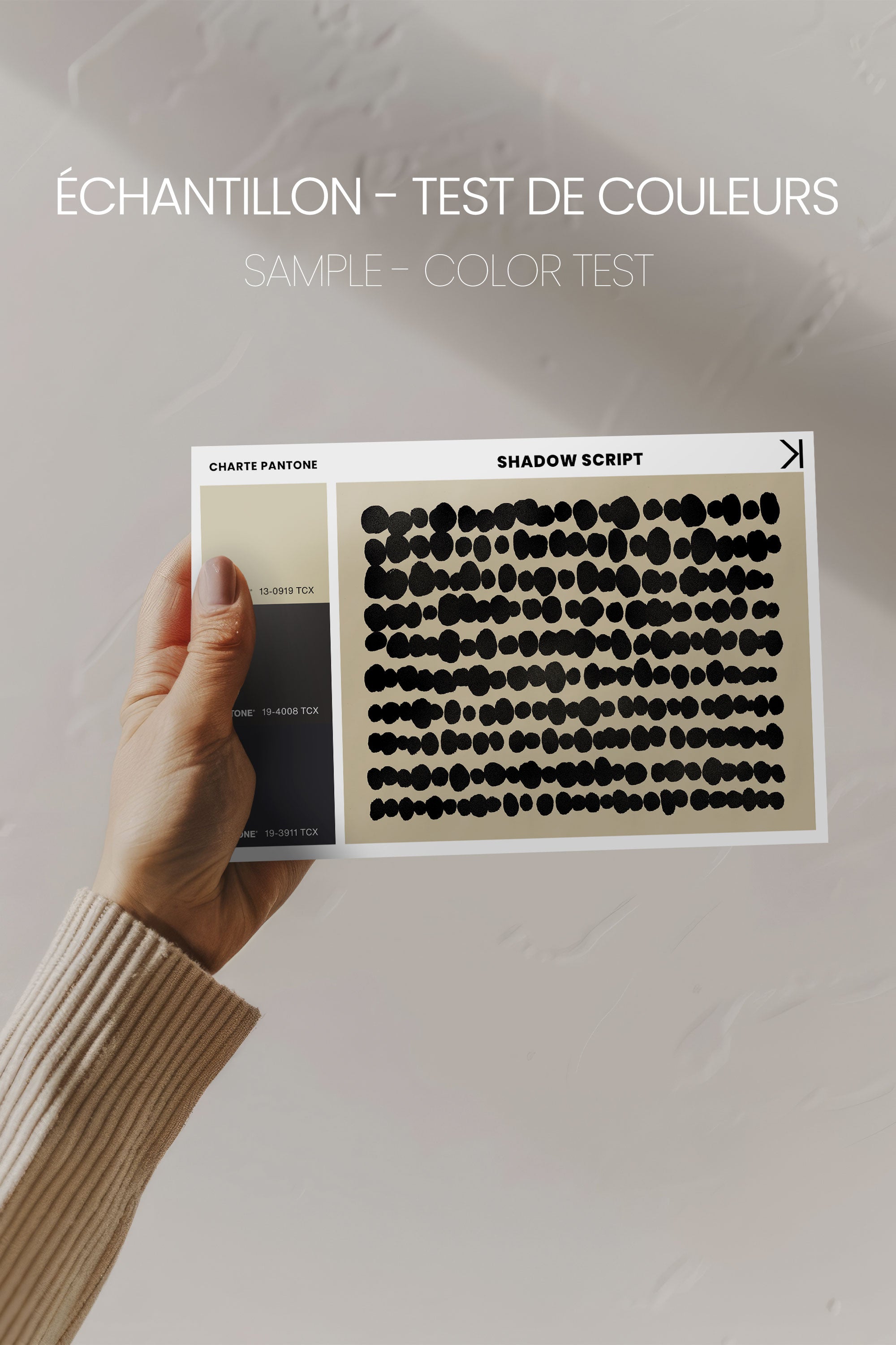 SHADOW SCRIPT, Oeuvre sur toile étirée