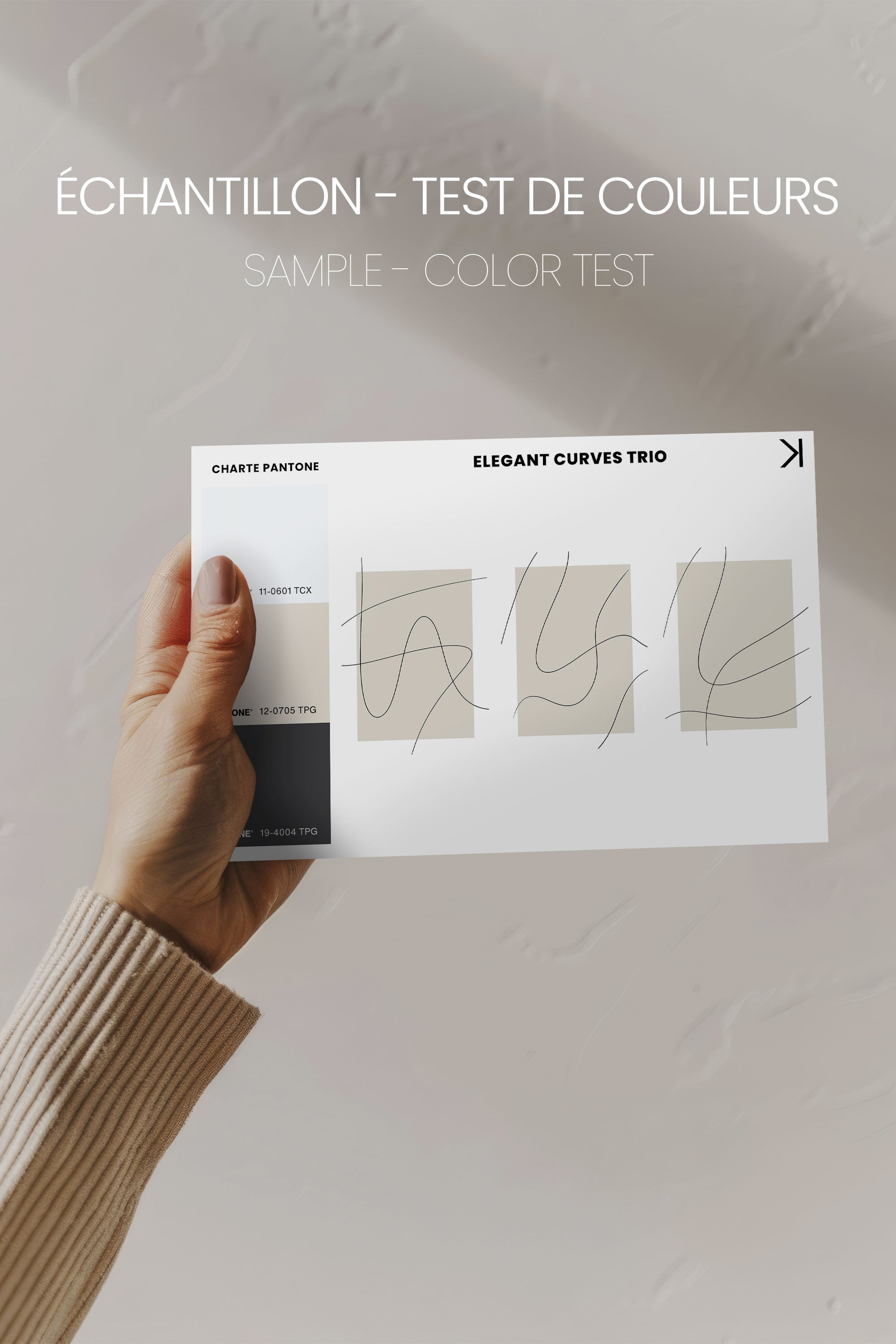 ELEGANT CURVES TRIO (3 Oeuvres sur toile étirée)