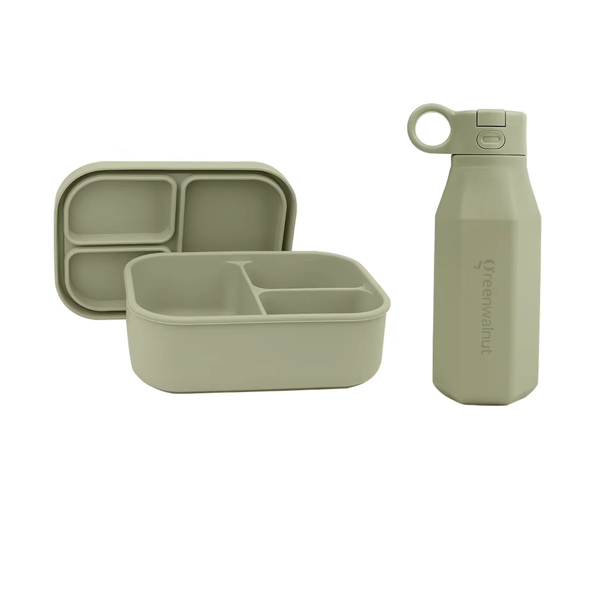 Boîte à lunch en silicone et bouteille en silicone | Ensemble alimentaire sécuritaire pour enfant