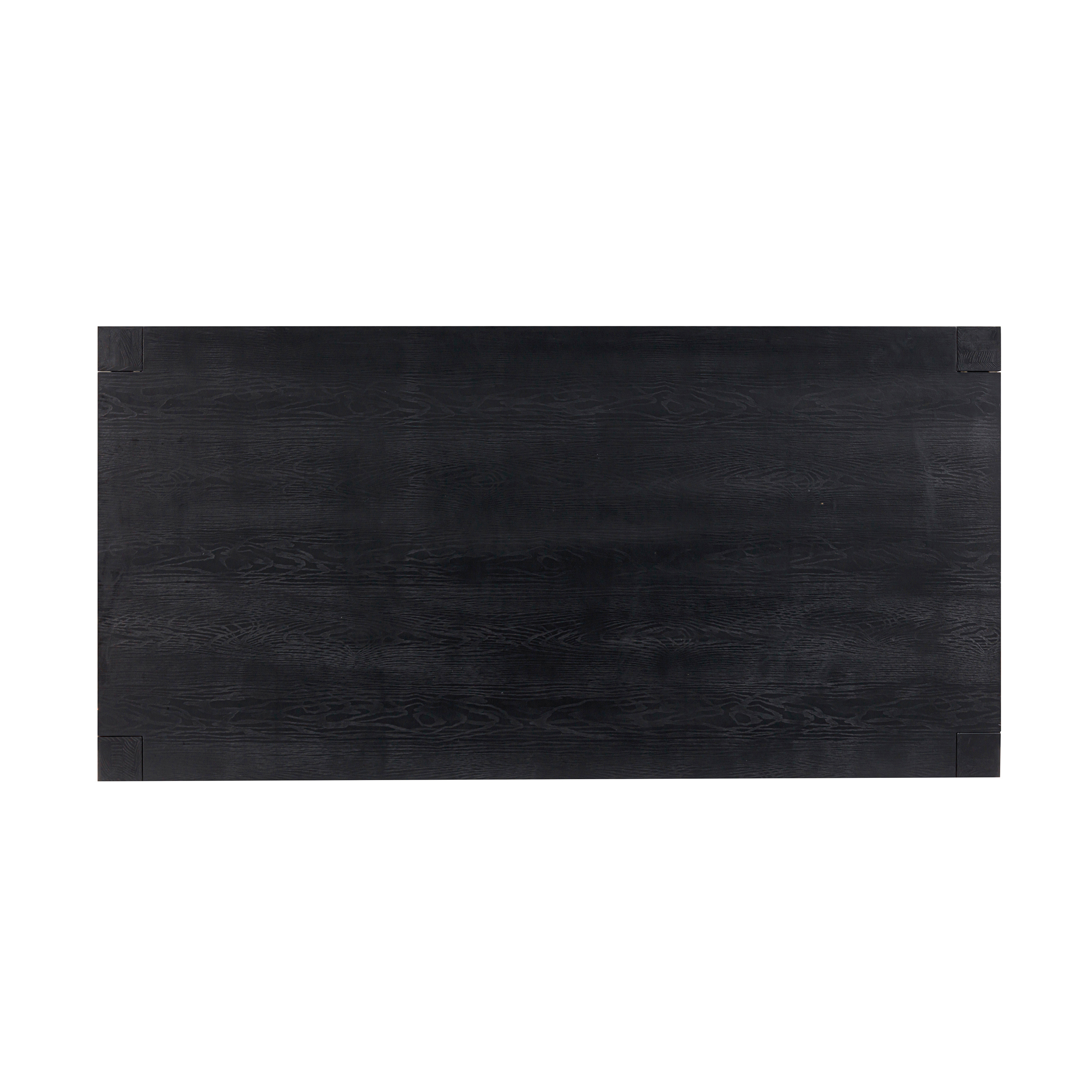 Table de salle à manger Block noir brûlé 140 cm | Bois massif