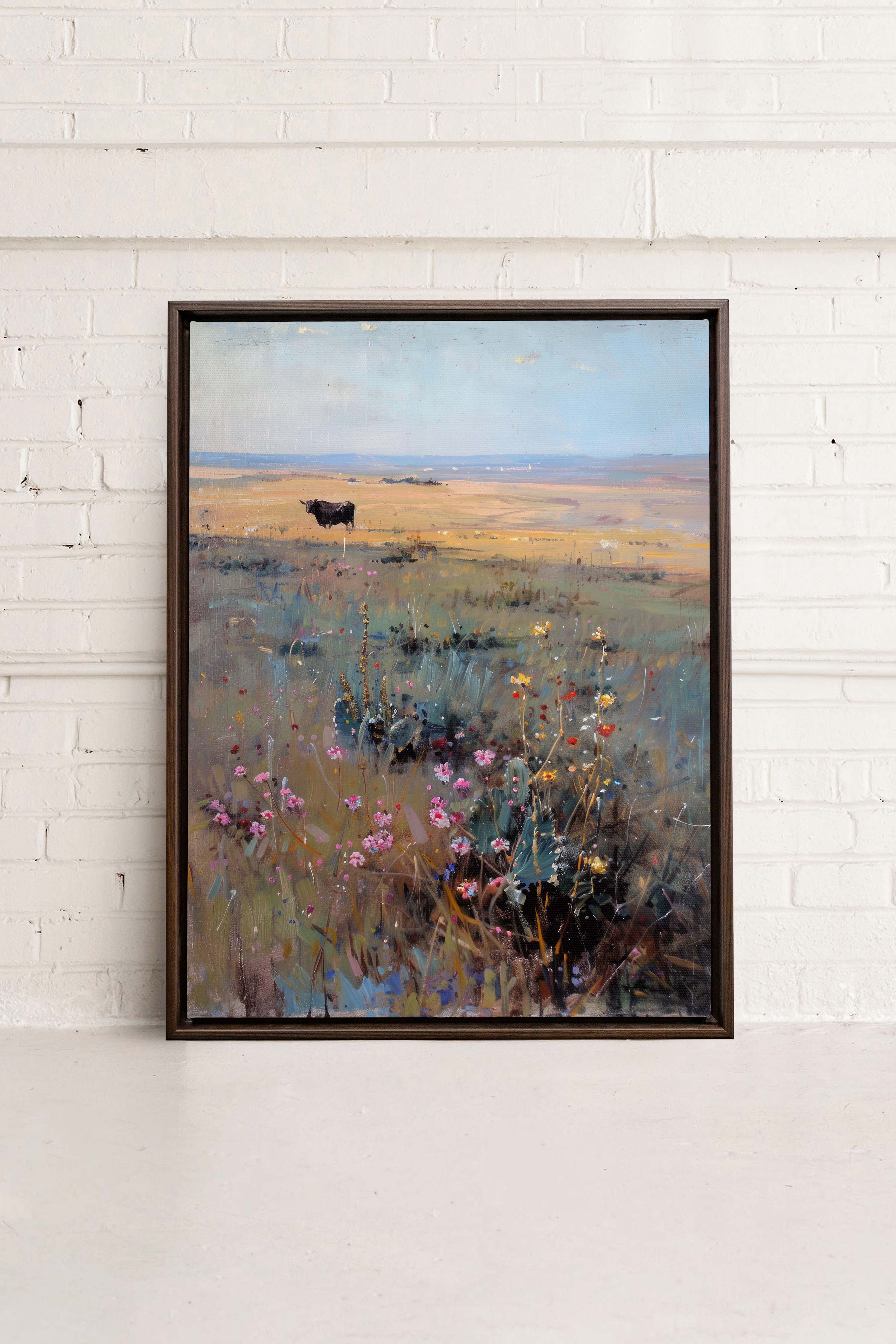 RAINBOW FIELD, Oeuvre sur toile étirée