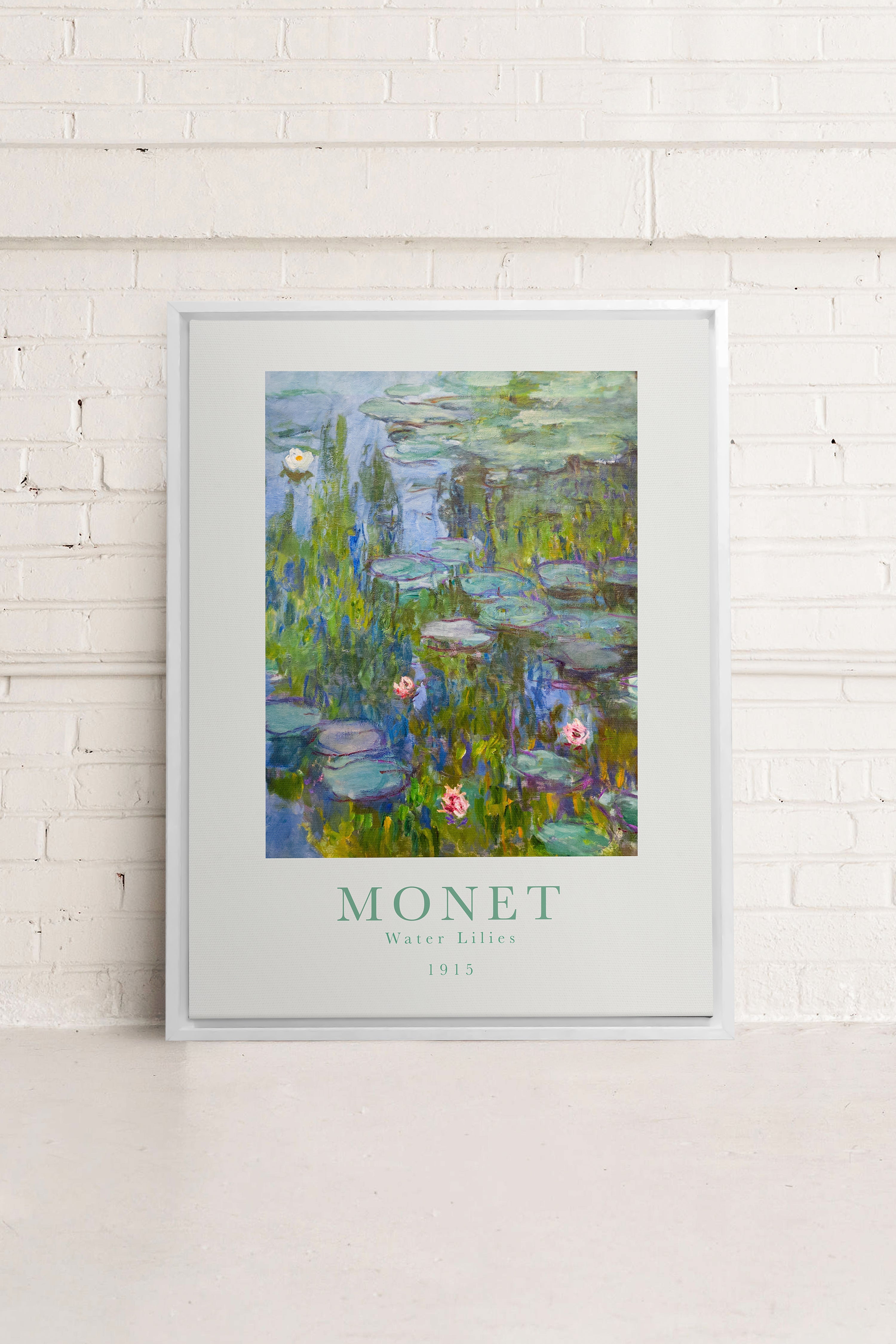 WATER LILIES, Oeuvre sur toile étirée