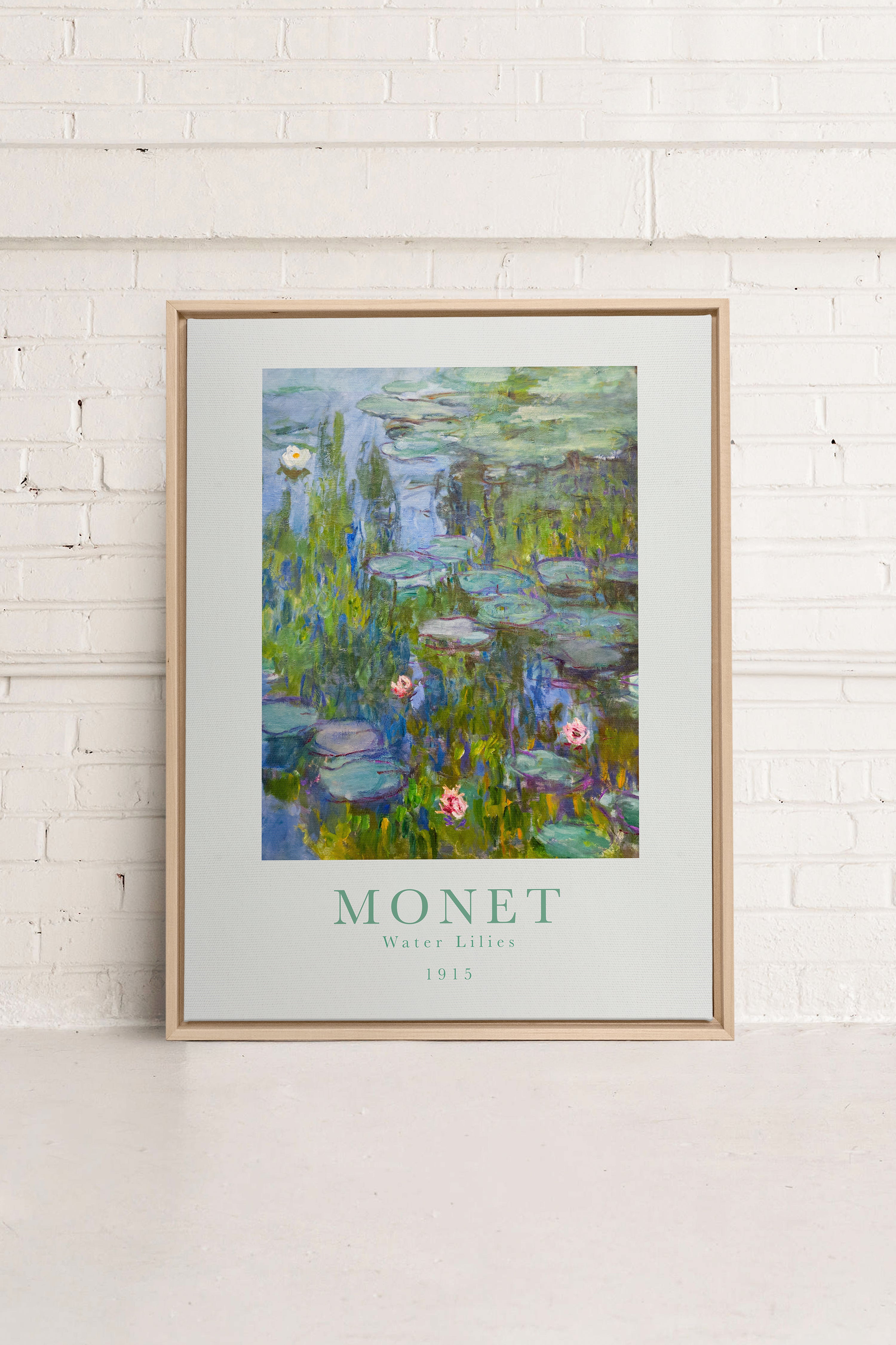 WATER LILIES, Oeuvre sur toile étirée