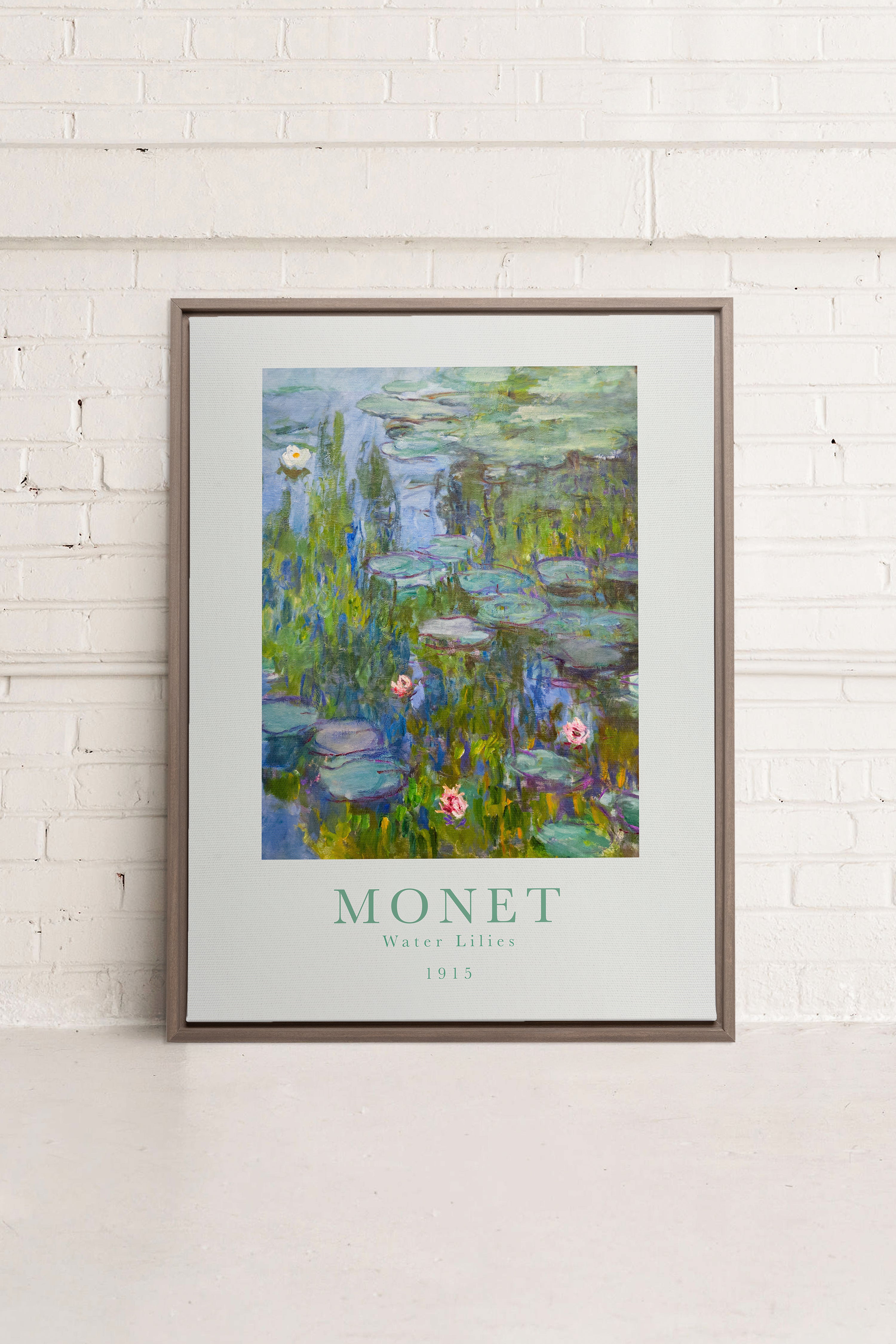 WATER LILIES, Oeuvre sur toile étirée