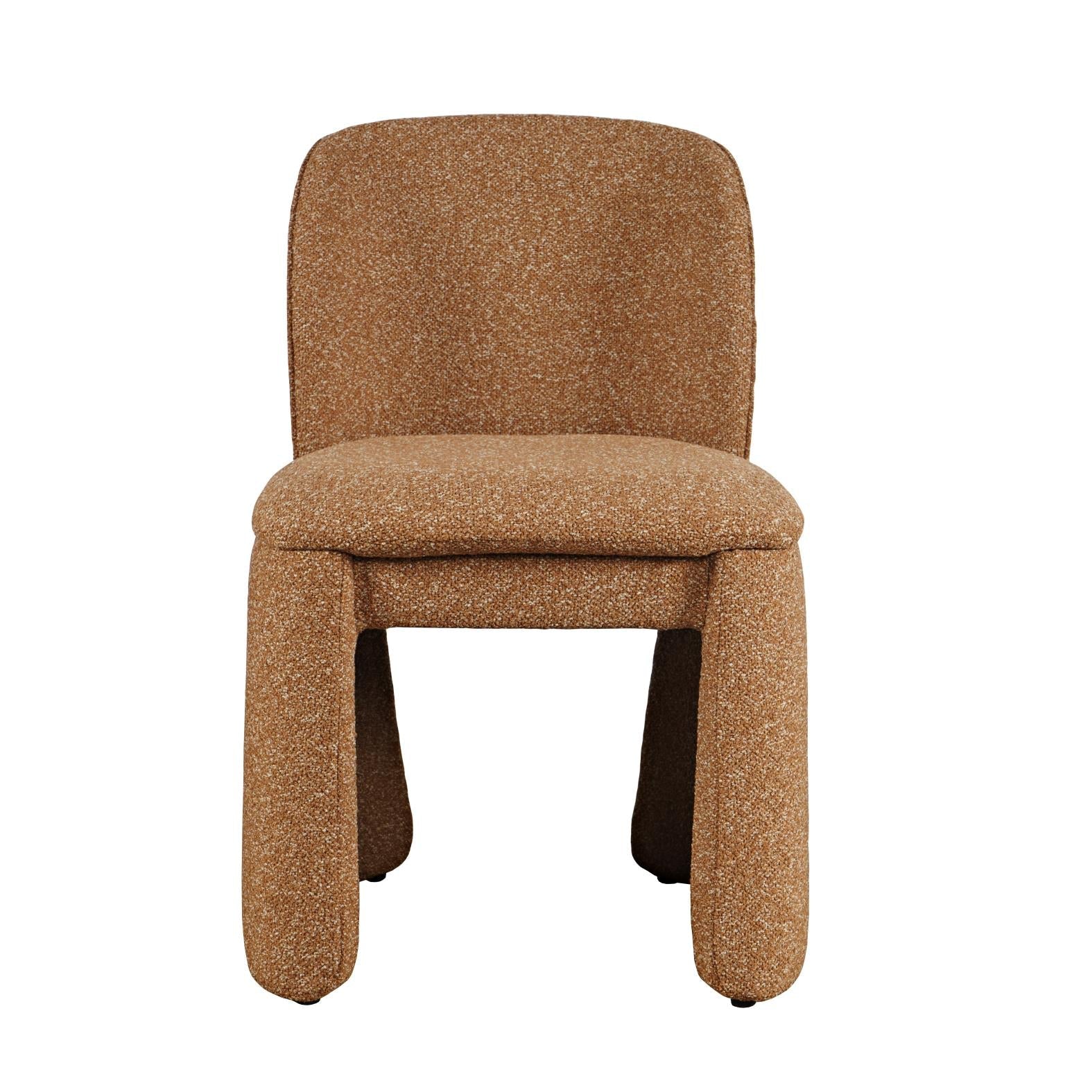 Chaise salle à manger design moderne Soma couleur brique fond blanc