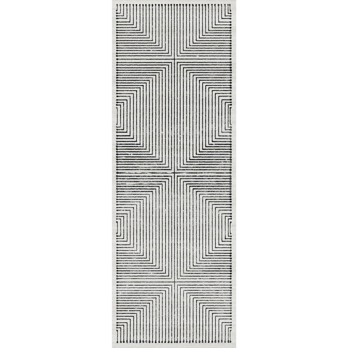 Tapis Bond noir & ivoire | Design moderne minimaliste