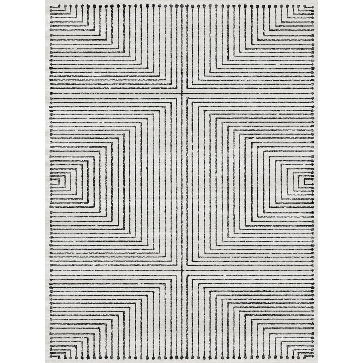 Tapis Bond noir & ivoire | Design moderne minimaliste