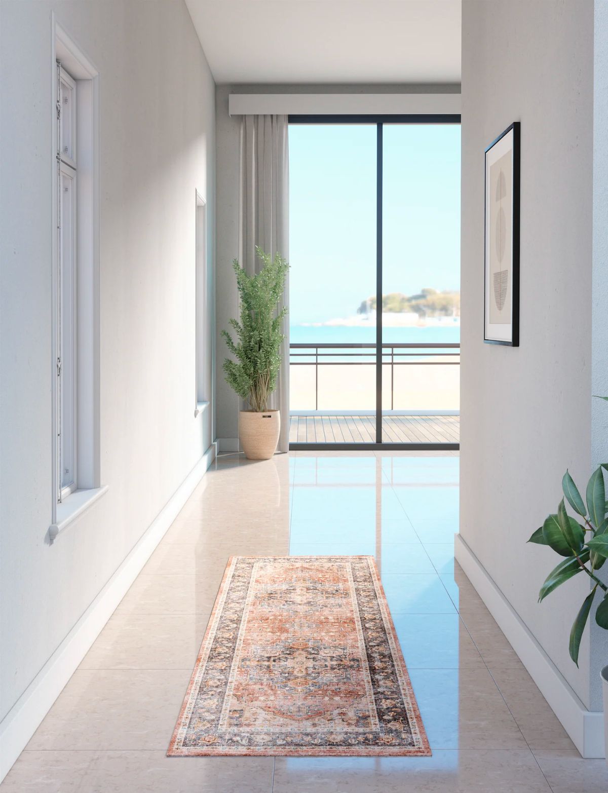 Tapis Riverra – Terracotta Noir