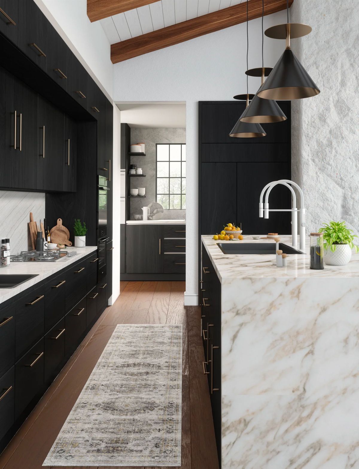 Tapis Kyra argent, gris et blanc | Motif d’inspiration persane