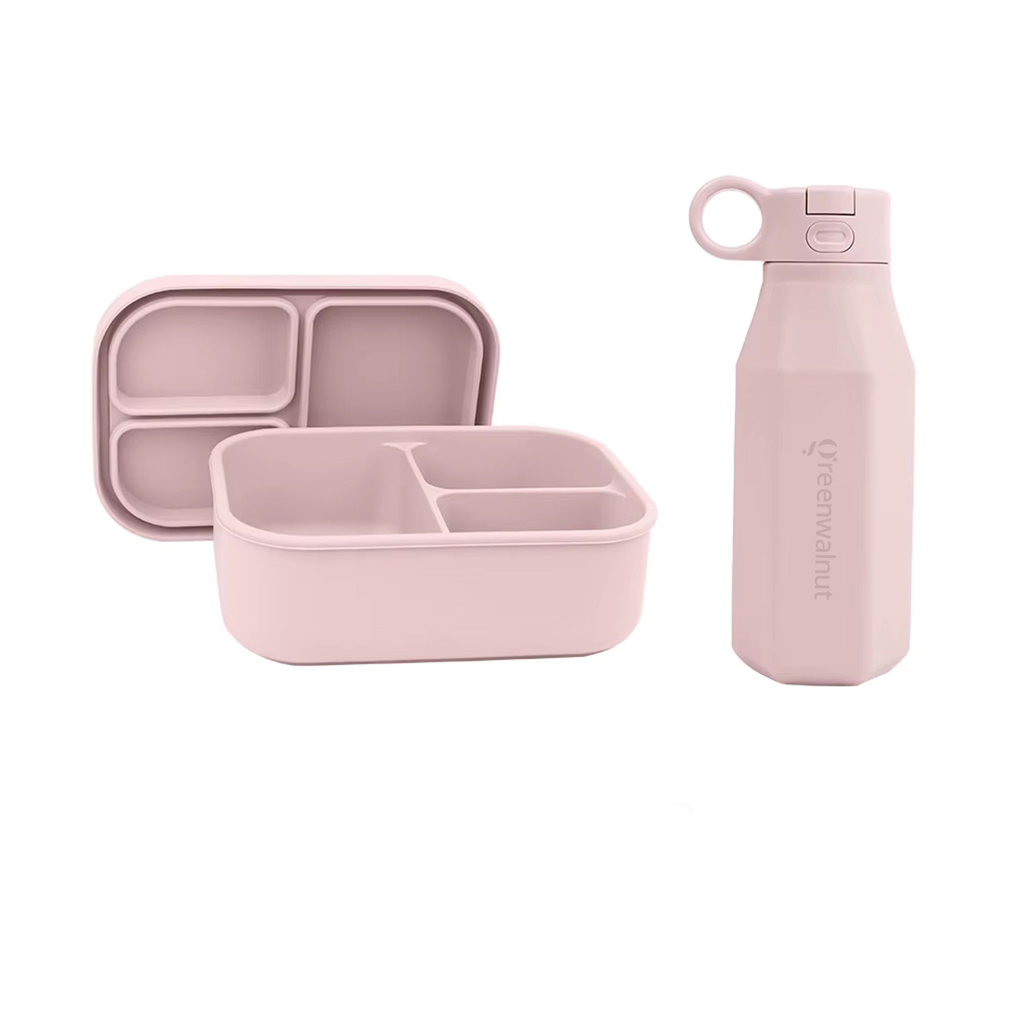 Boîte à lunch en silicone et bouteille en silicone | Ensemble alimentaire sécuritaire pour enfant