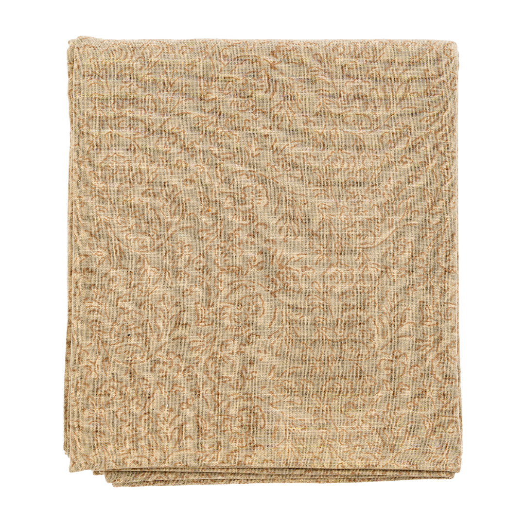 Nappe Saanvi à motifs bloc | Fait à la main | Coton biologique