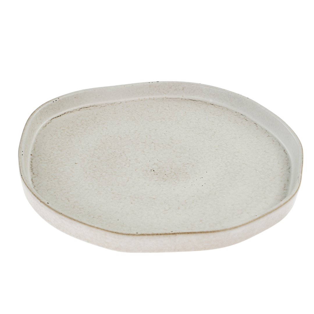 Assiettes de Service Pebble en Céramique | Ensemble de 2 | Forme Organique