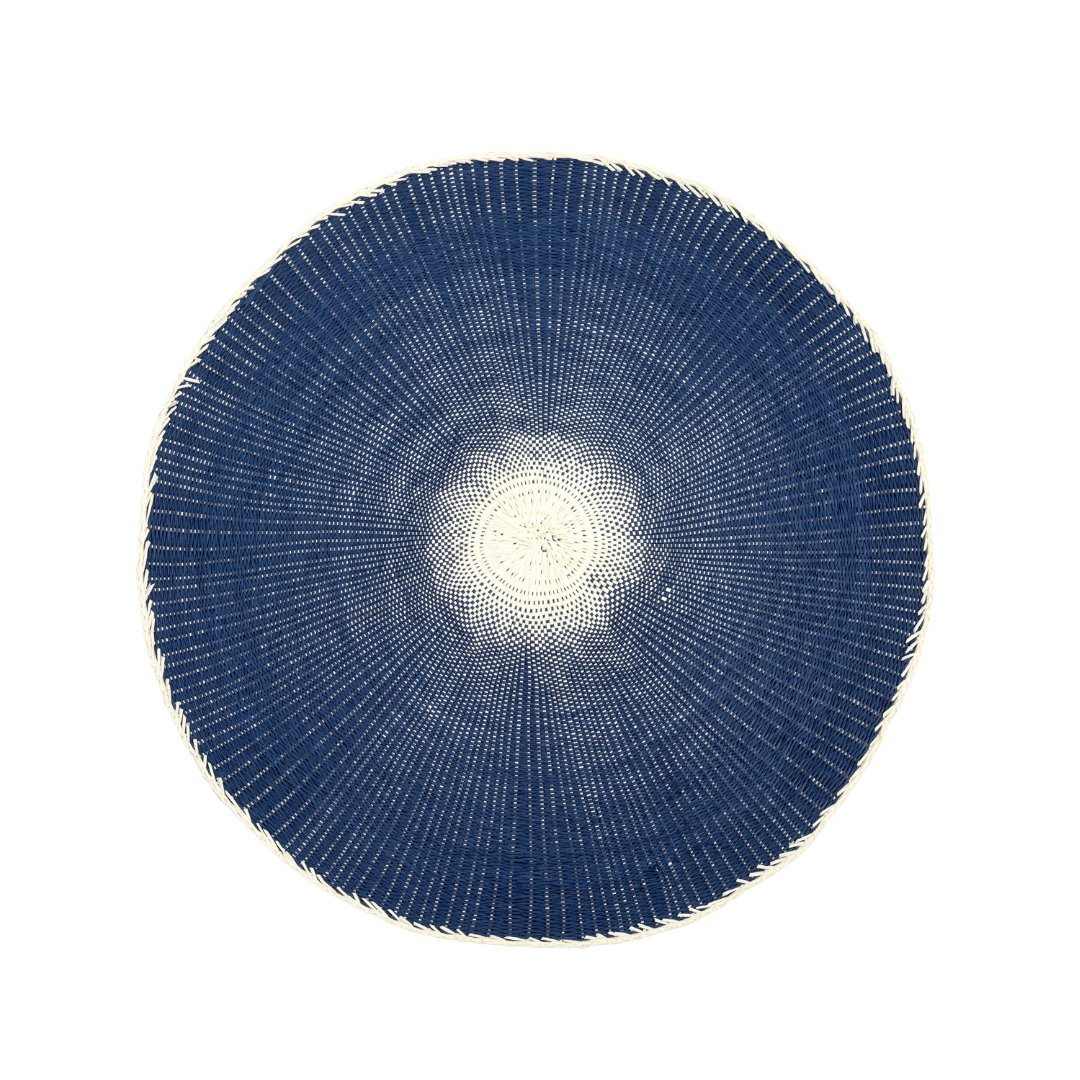 Set de Table Tissé à la Main Willa | 38 x 38 cm | Bleu Marine