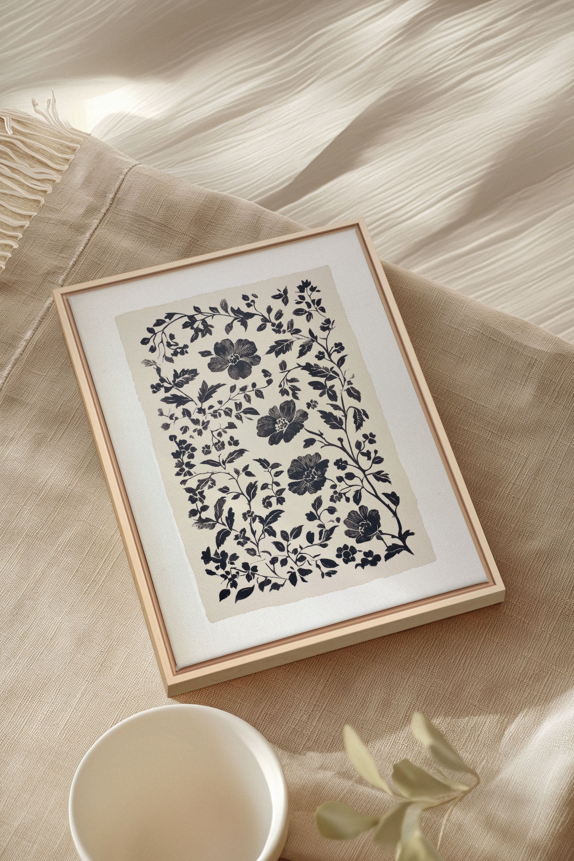 FLORAL SHADOW, Oeuvre sur toile étirée