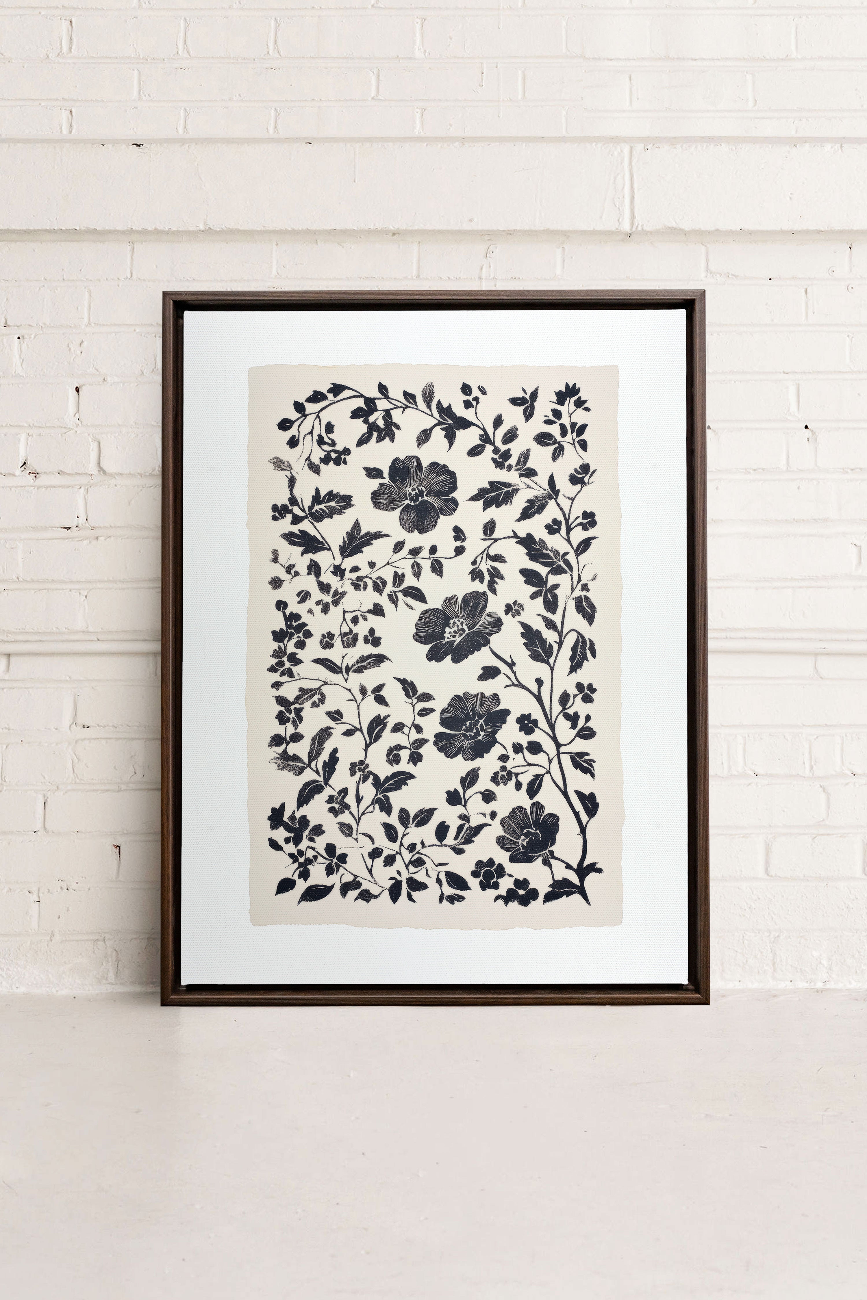 FLORAL SHADOW, Oeuvre sur toile étirée