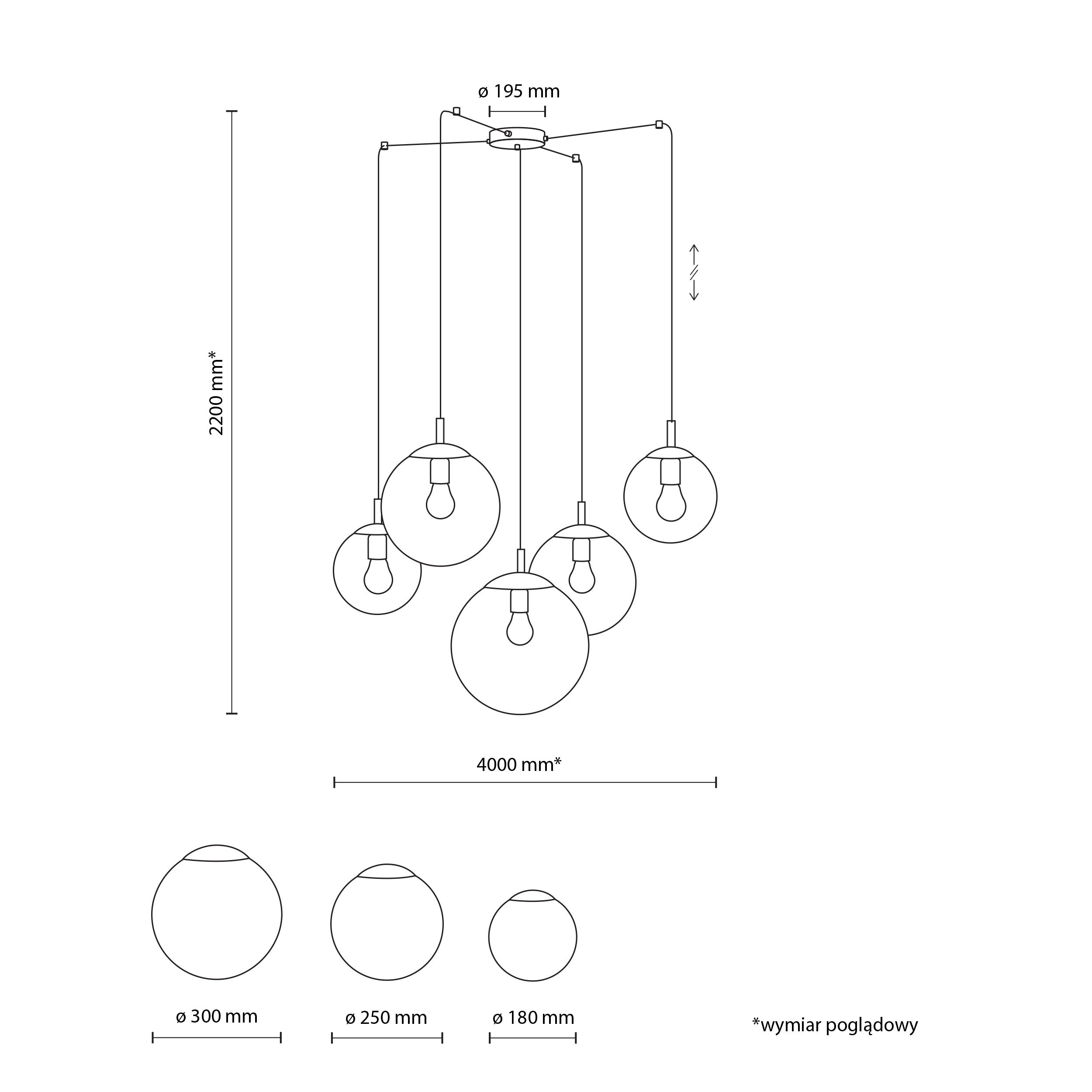 Lampe Suspendue ESME Blanc Scandinave 5 Lumières | Suspension Moderne en Verre et Métal